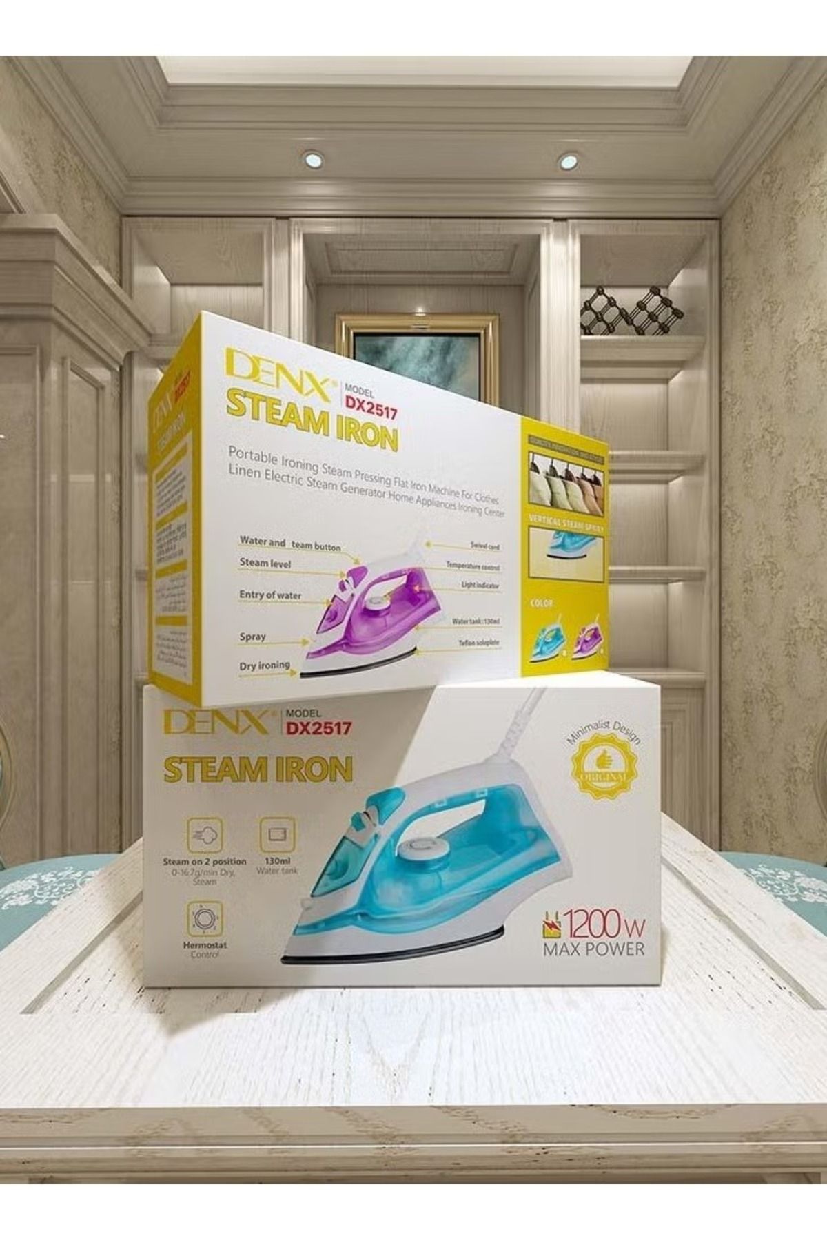 Denx-1200W multifunctional steam iron with heat control function DX2517 4