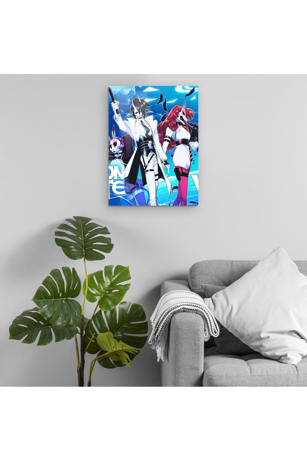 Pixxa Neon White Metal Tablo Model 1