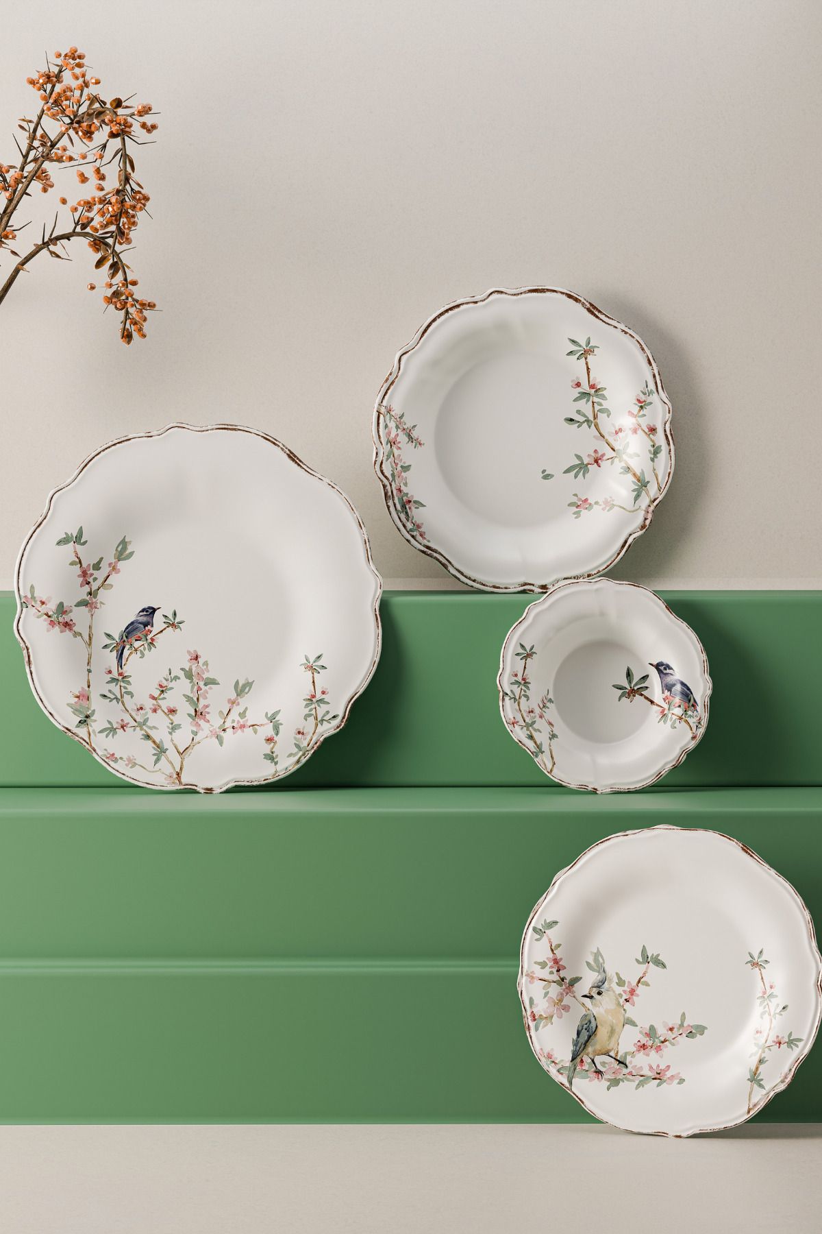 DS Home&Design 24 Parça Yemek Takımı Bird