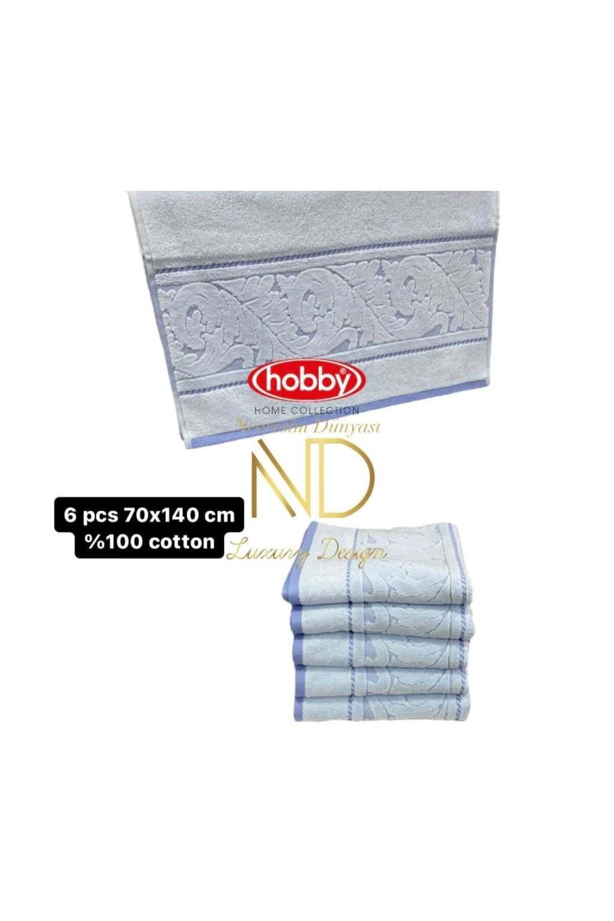 swilex Hoby Sultan Mavi 70x140 6'lı Havlu Seti
