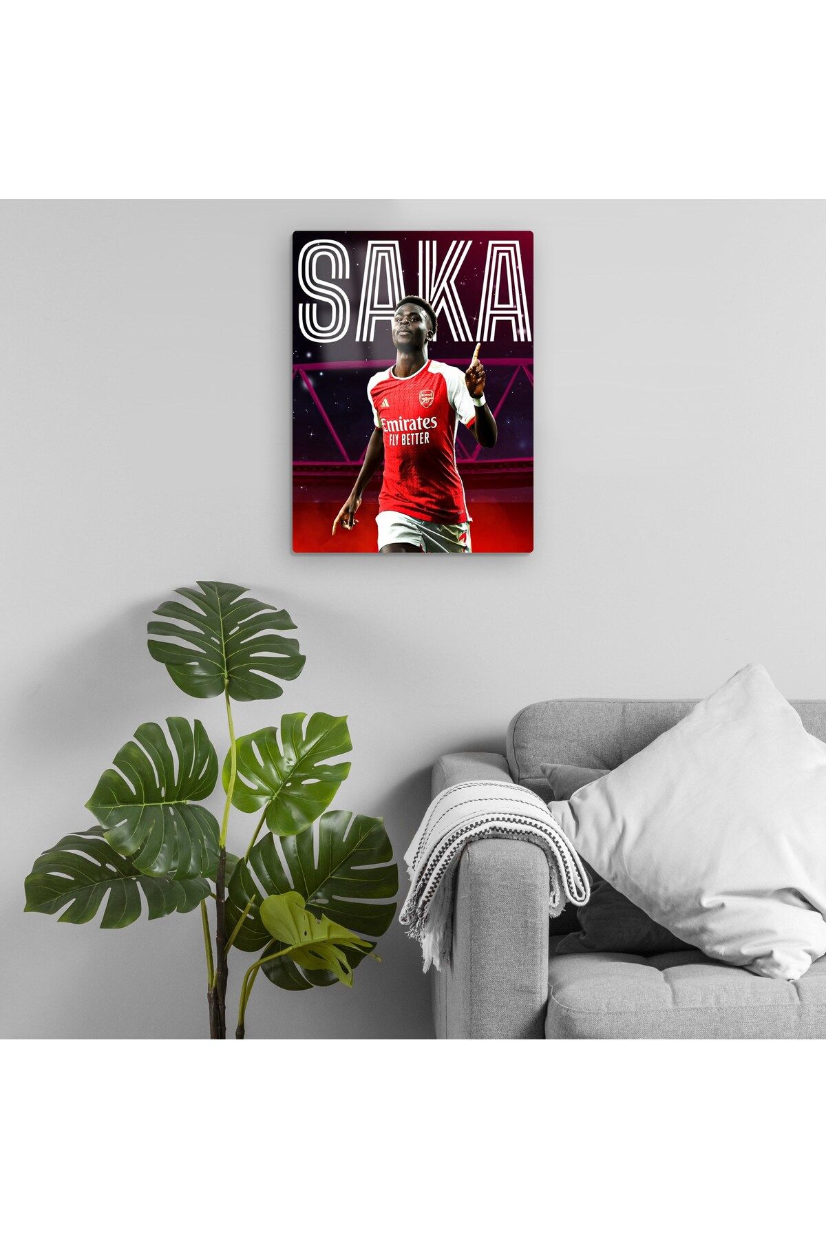 Pixxa Bukayo Saka - Arsenal Metal Tablo Model 2