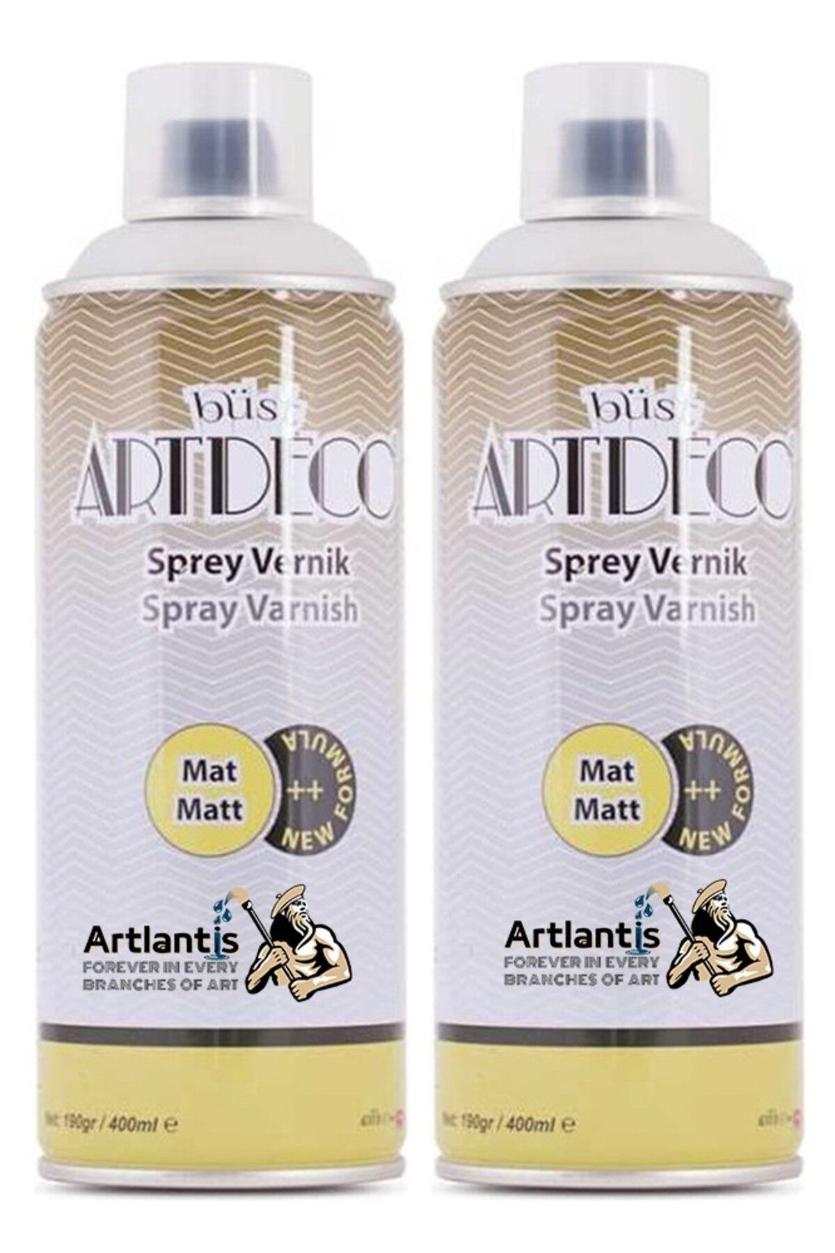Artlantis Mat Akrilik Vernik 400 ml Sprey 2 Adet Kalıcı Şeffaf Koruma İç ve Dış Mekan Çizilmeye Karşı Dayanıkl