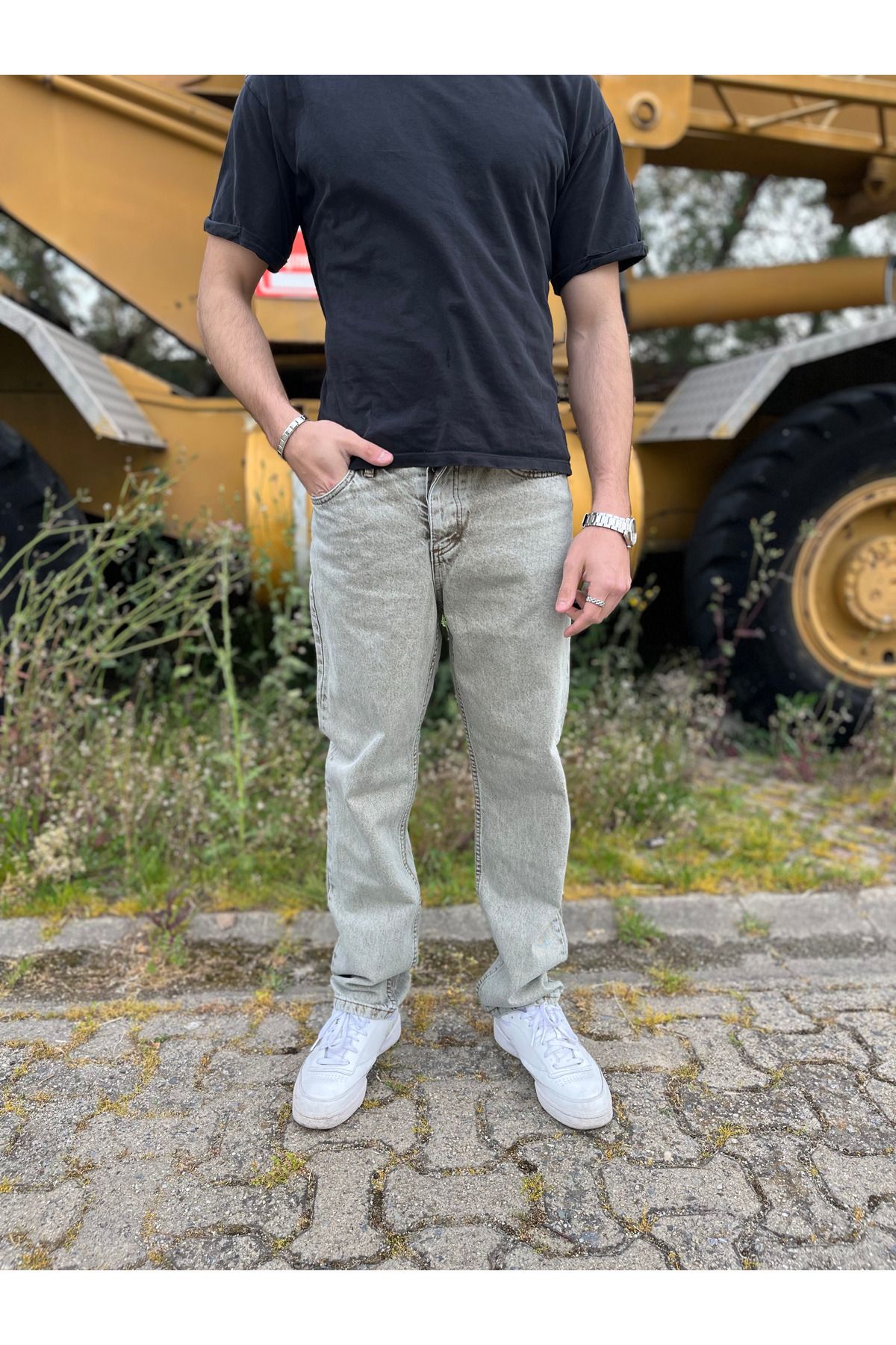 G Wear Erkek Haki Baggy Jean