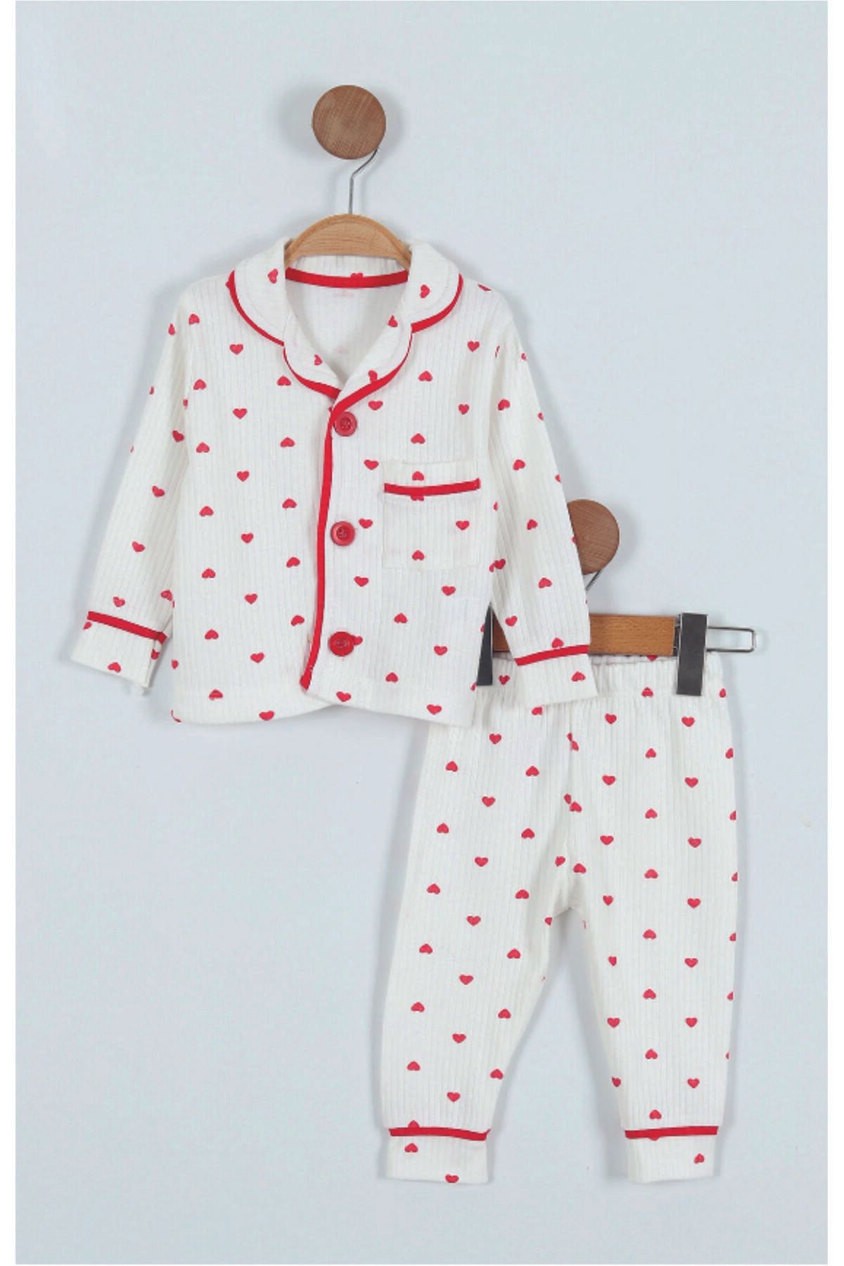 Baby Wings KALP BASKILI BEBEK PİJAMA TAKIM