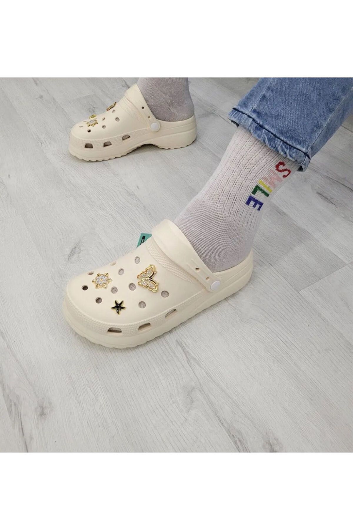 TARTAR AYAKKABI VE ÇANTA TAŞLI ŞIK KAYDIRMAZ CROSS TERLİK