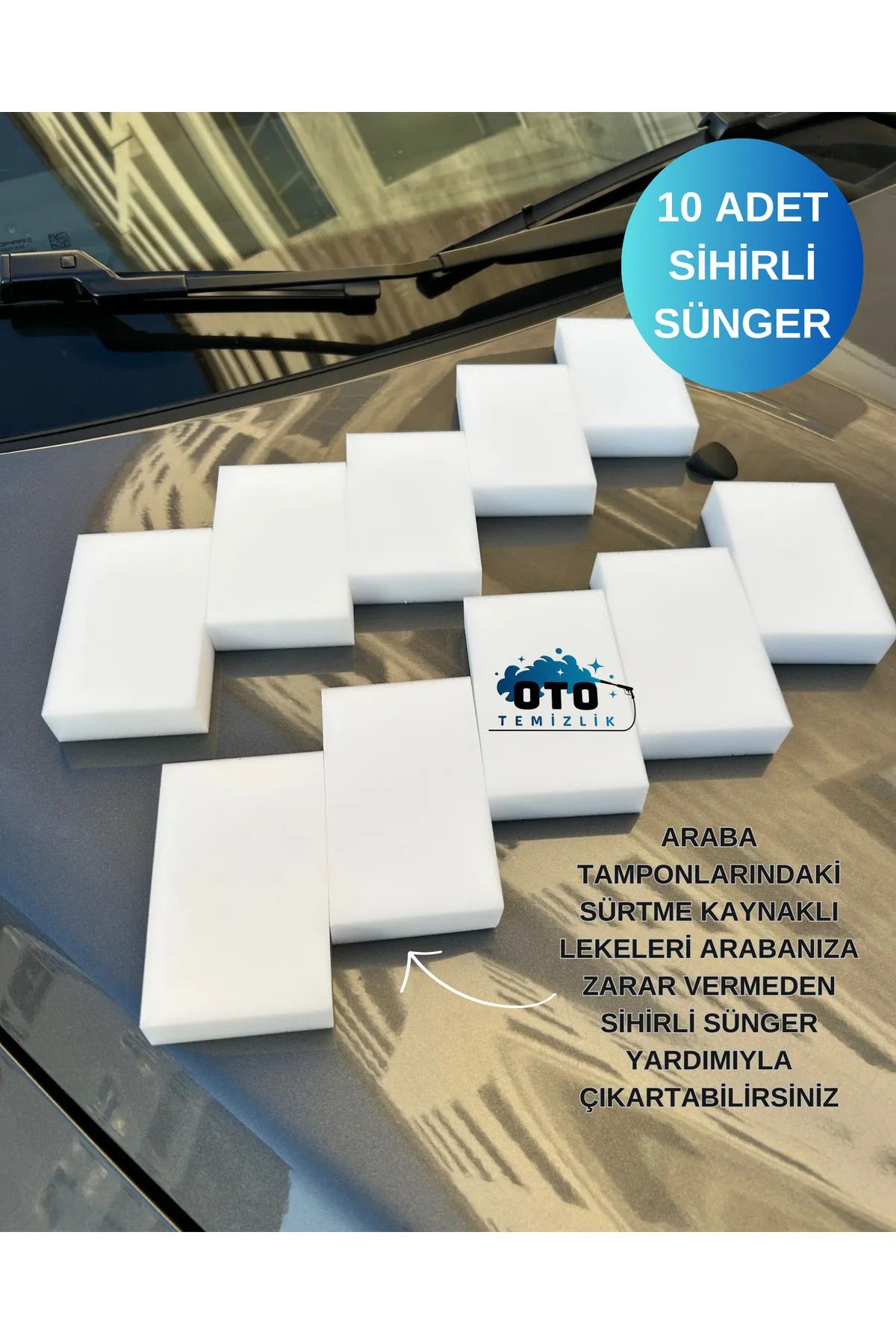 PRATİK SHOP Sihirli Temizlik Süngeri, Sihirli Sünger (10 ADET)