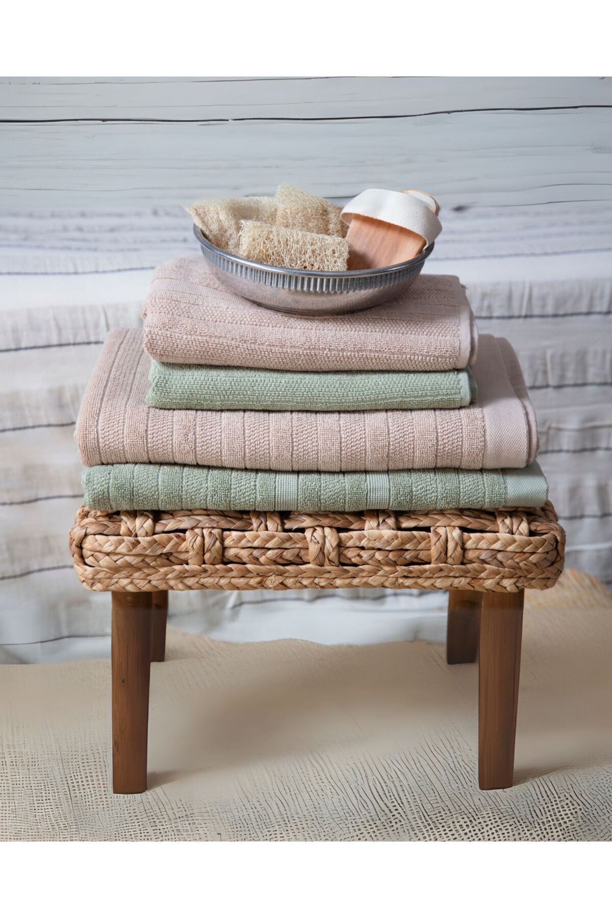 Home Vespera Sage Green Baş / Yüz Havlusu
