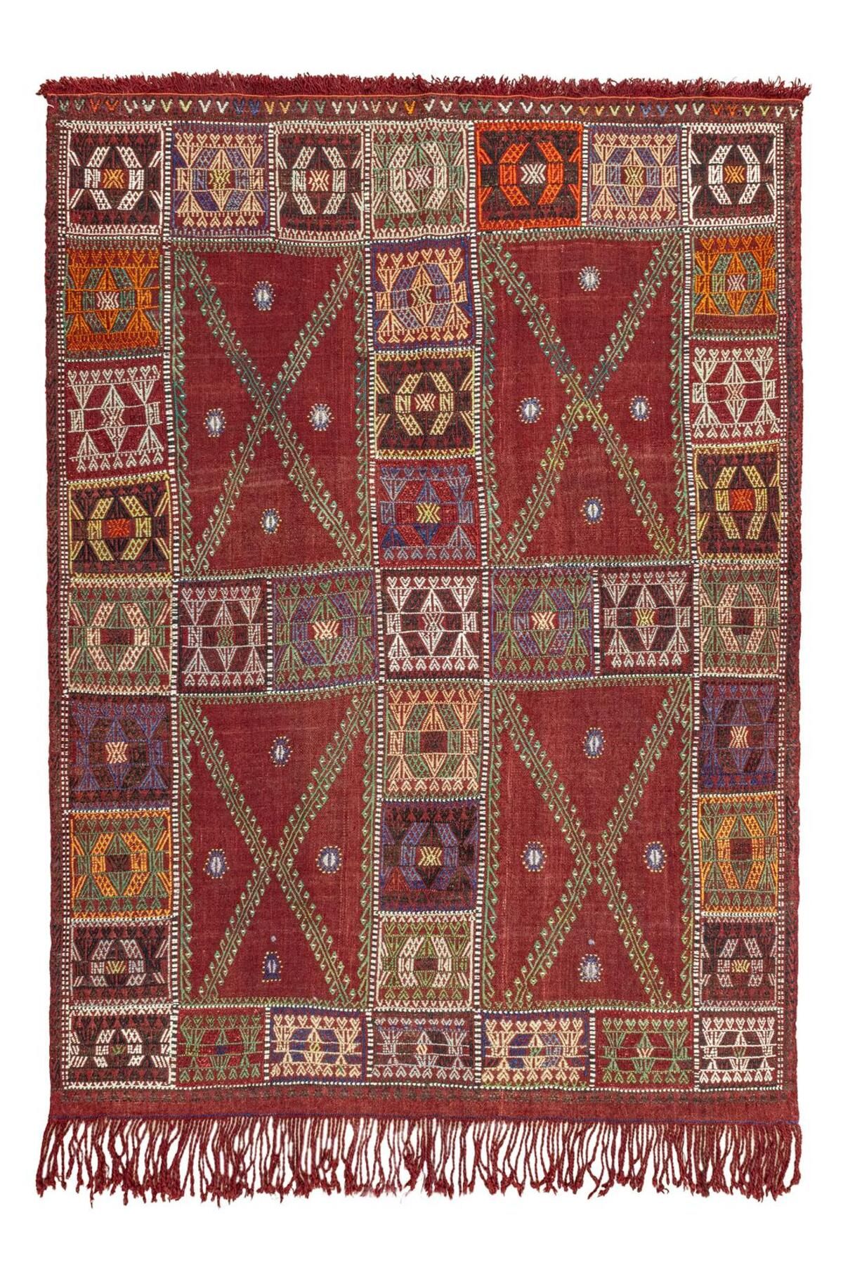 Soho Antiq Klark Bordo El Dokuma Kilim 144x196 cm