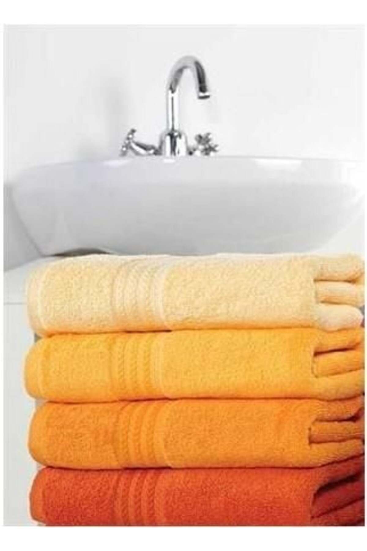swilex Hoby Rainbow 70X140 4´lü Havlu Seti Sarı