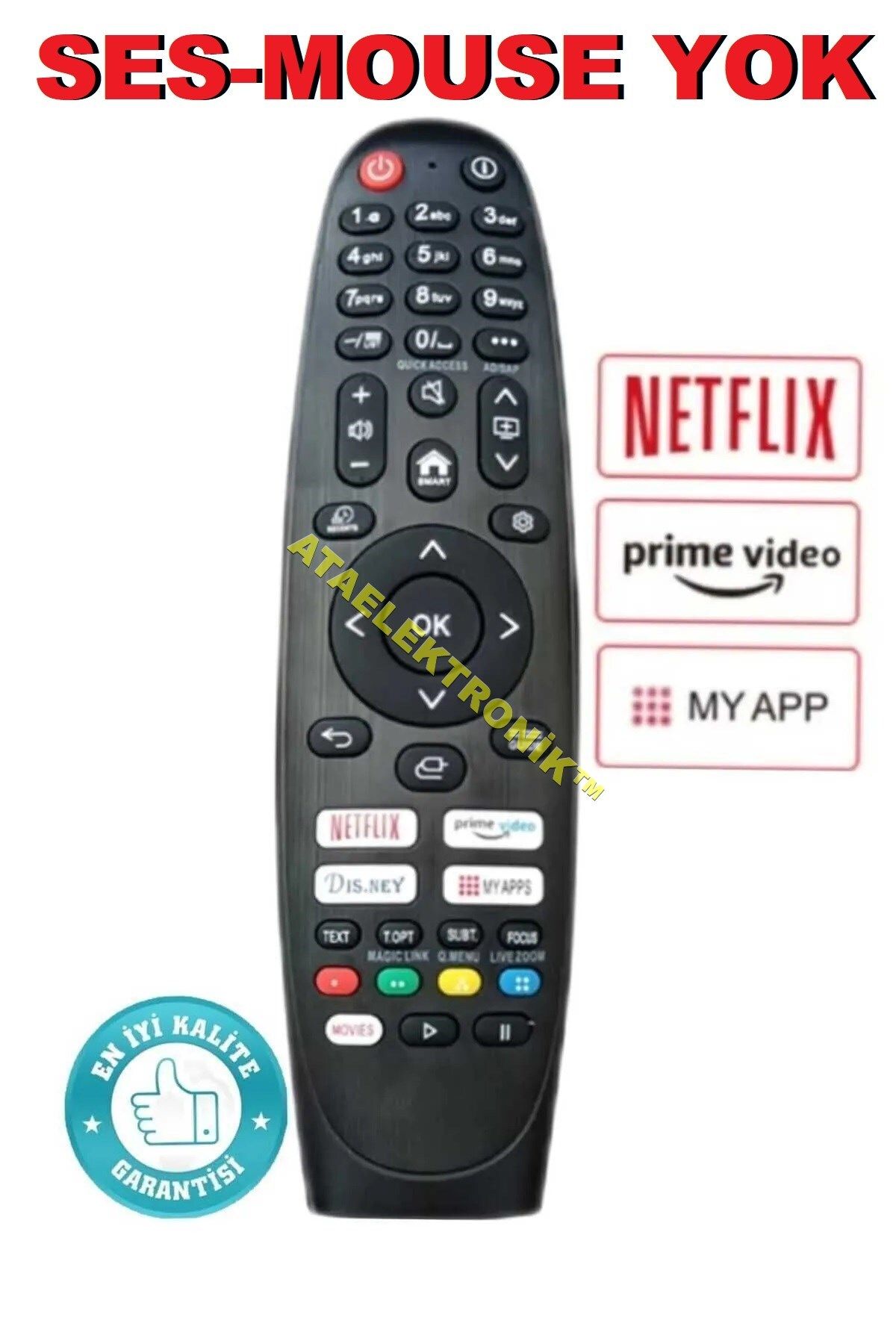 ATAELEKTRONİK LG RM-L1818AS MR-600/MR-650/MR-19BA/MR-20GA/MR-21GA/MR22GA/MR23GA TV KUMANDA