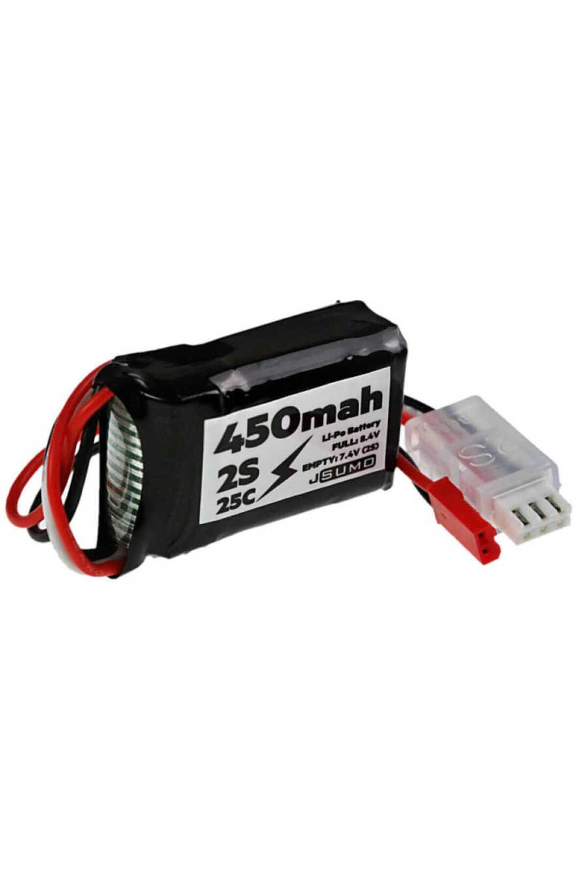 JSumo 7.4V 450mAh Lipo Batarya 25C - 2S Lipo Pil
