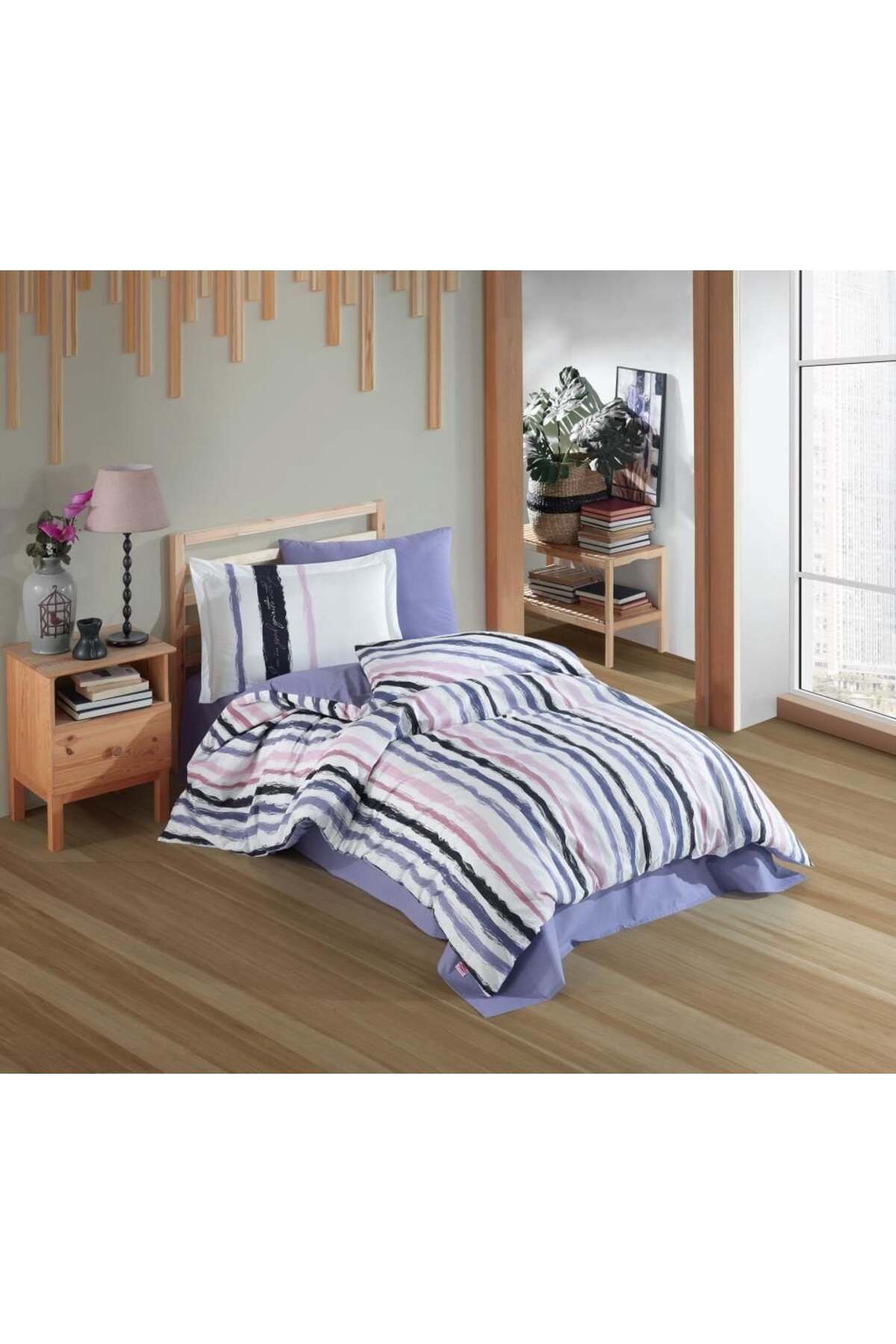 swilex Hoby Tek Kişilik Poplin Nevresim Takımı Trend Mavi