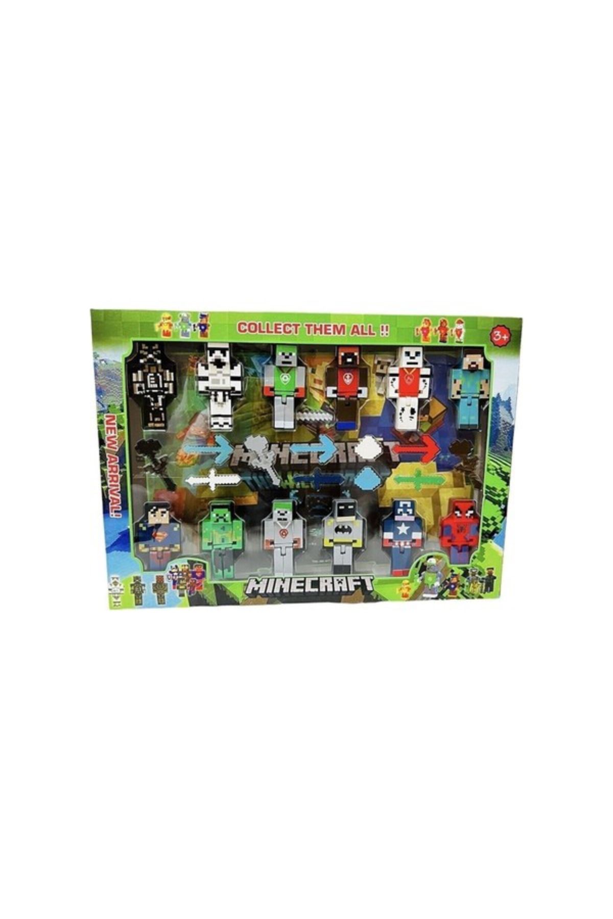abnturk 12'li Süper Kahraman Oyuncak Figürleri 23 Parça Lego Yapı Oyuncak Figür