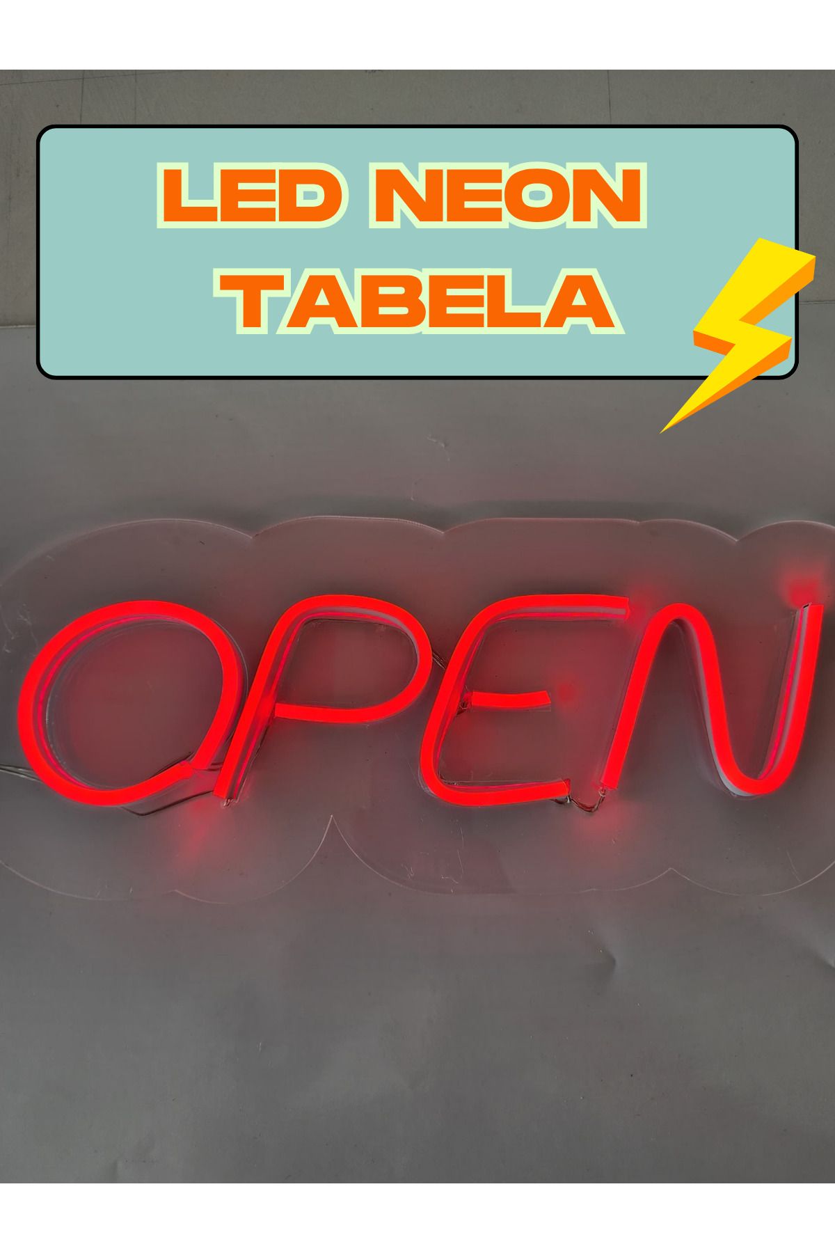 SEFERARICAN Open Yazısı Neon Led Tabela
