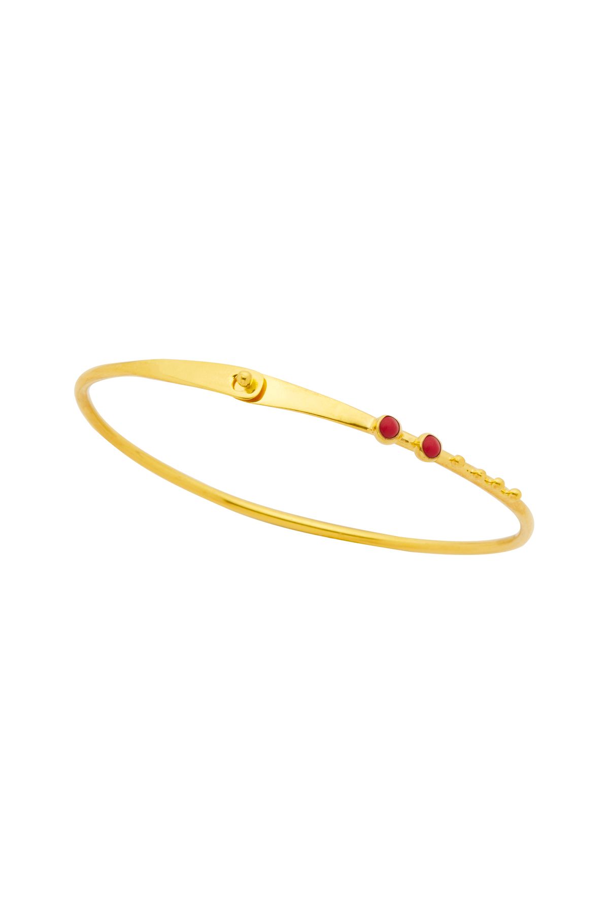 Çakıl Jewelry Doğal Mercan Taşlı Lades Bileklik