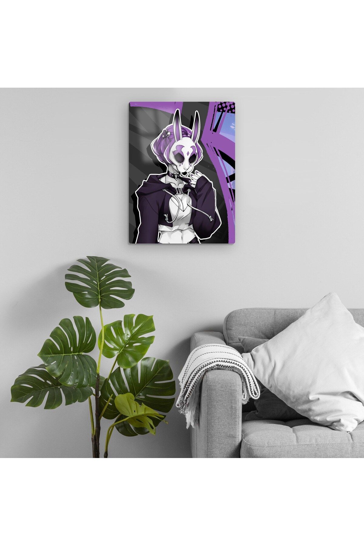 Pixxa Neon White Metal Tablo Model 3