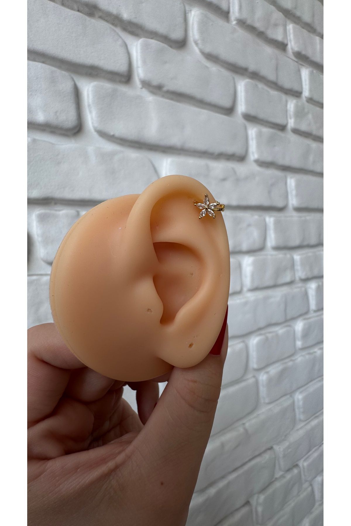 alysa jewelry Cerrahi Çelik çiçek halka Piercing 8mm
