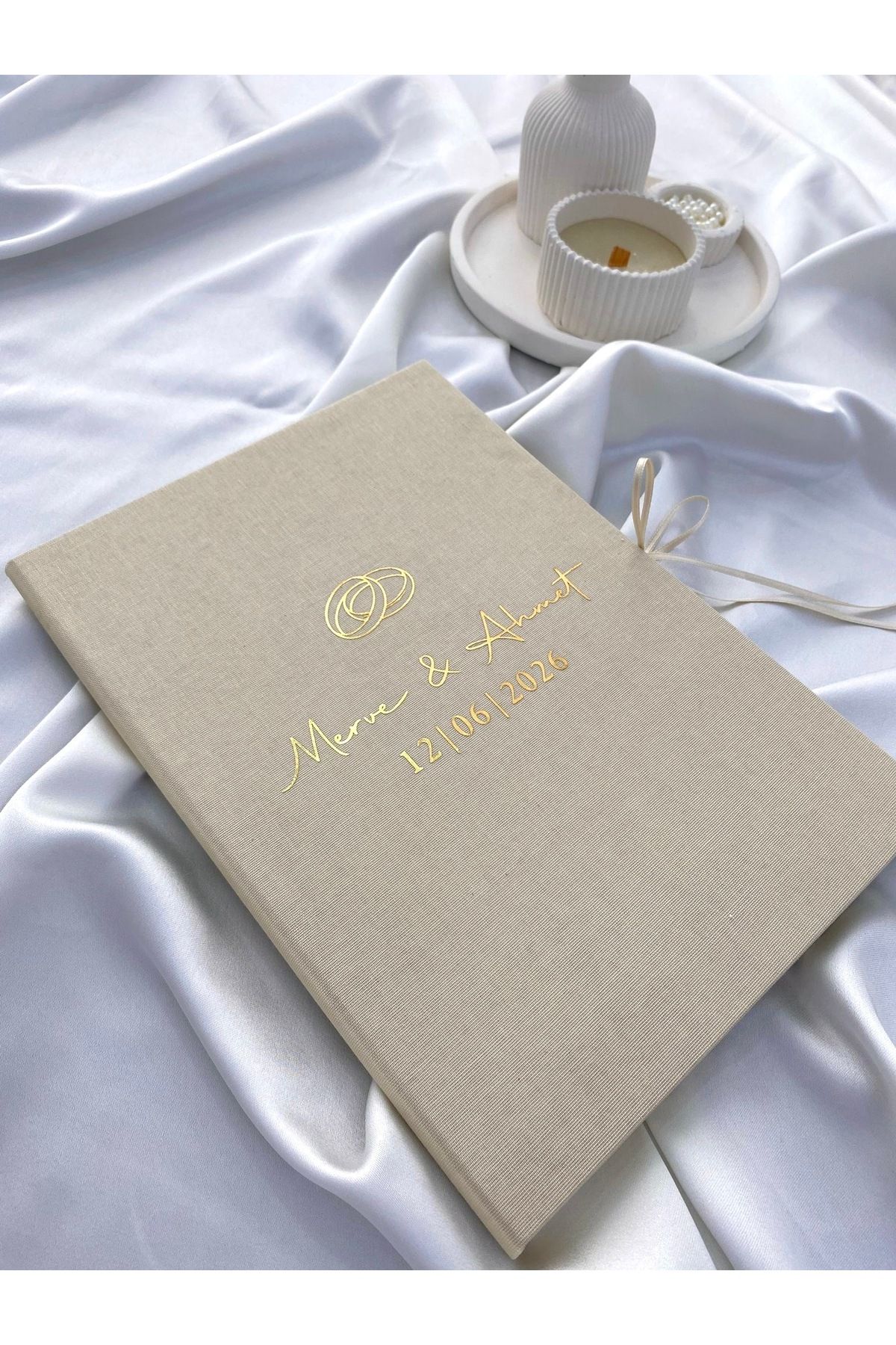 Norm Design Nikah Belgesi - Zarif Keten Kaplı Dosyası ile BİRLİKTE - İsme Özel Hazırlanır!