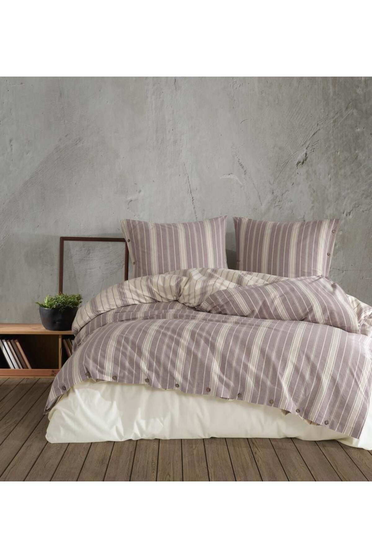 swilex + Butik Native Serisi Çift Kişilik Nevresim Takımı Pardus v1 Gülkurusu