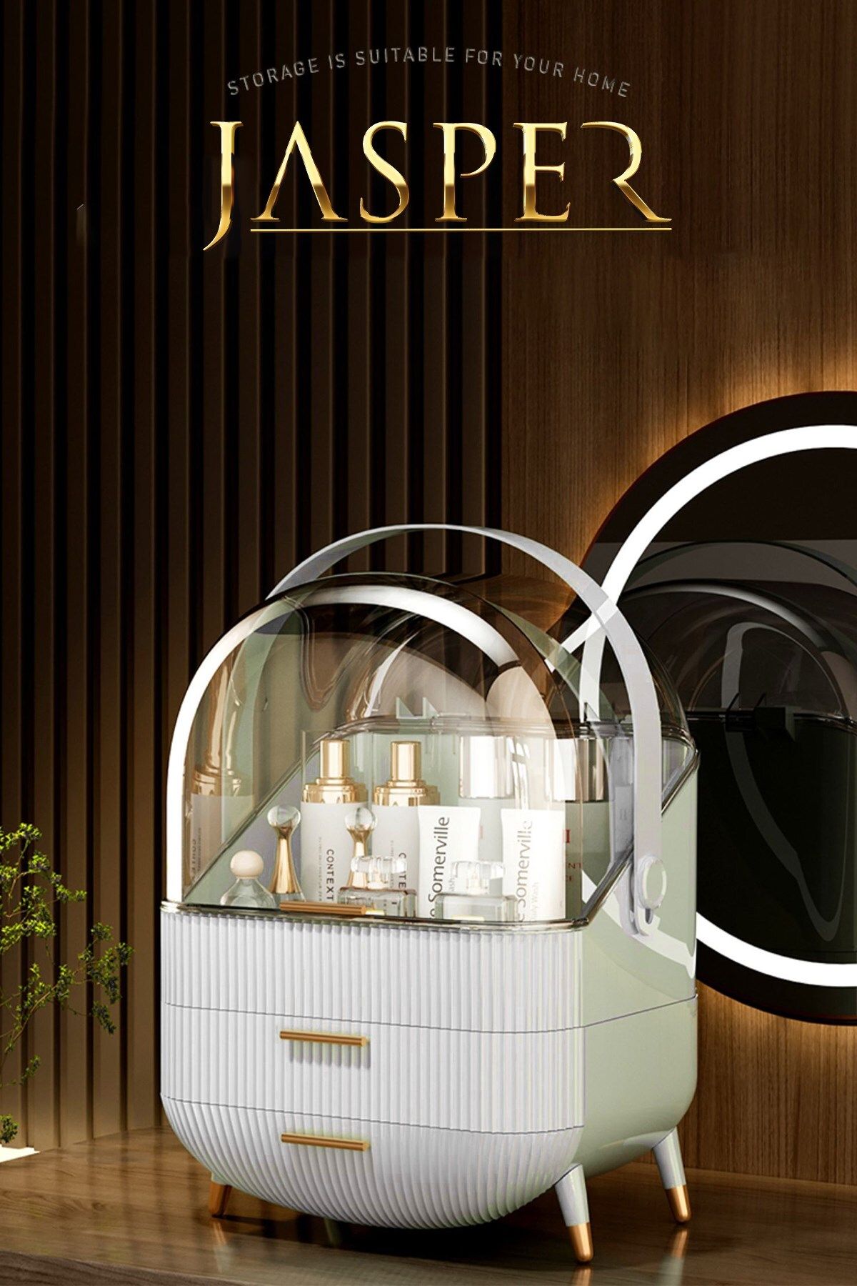 JASPER House By House Krem Çekmeceli Makyaj Takı Aksesuar Düzenleyici Organizer