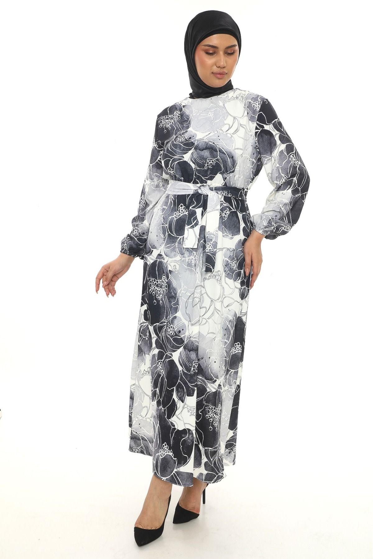 Butik Kadın büyük beden desenli elbise