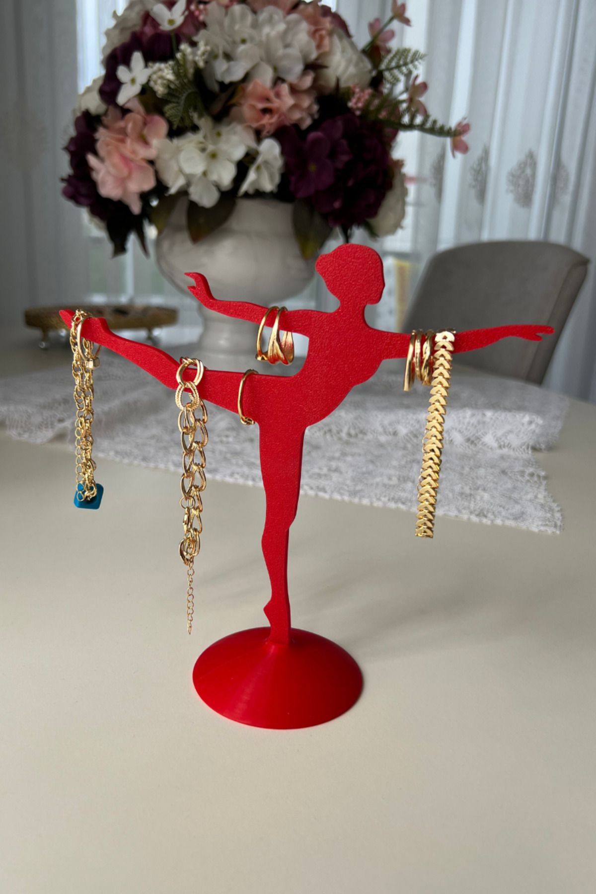 lina hobby Balerin Takı Standı | Dekoratif Takı Düzenleyici | Kolye Küpe Yüzük Askılığı