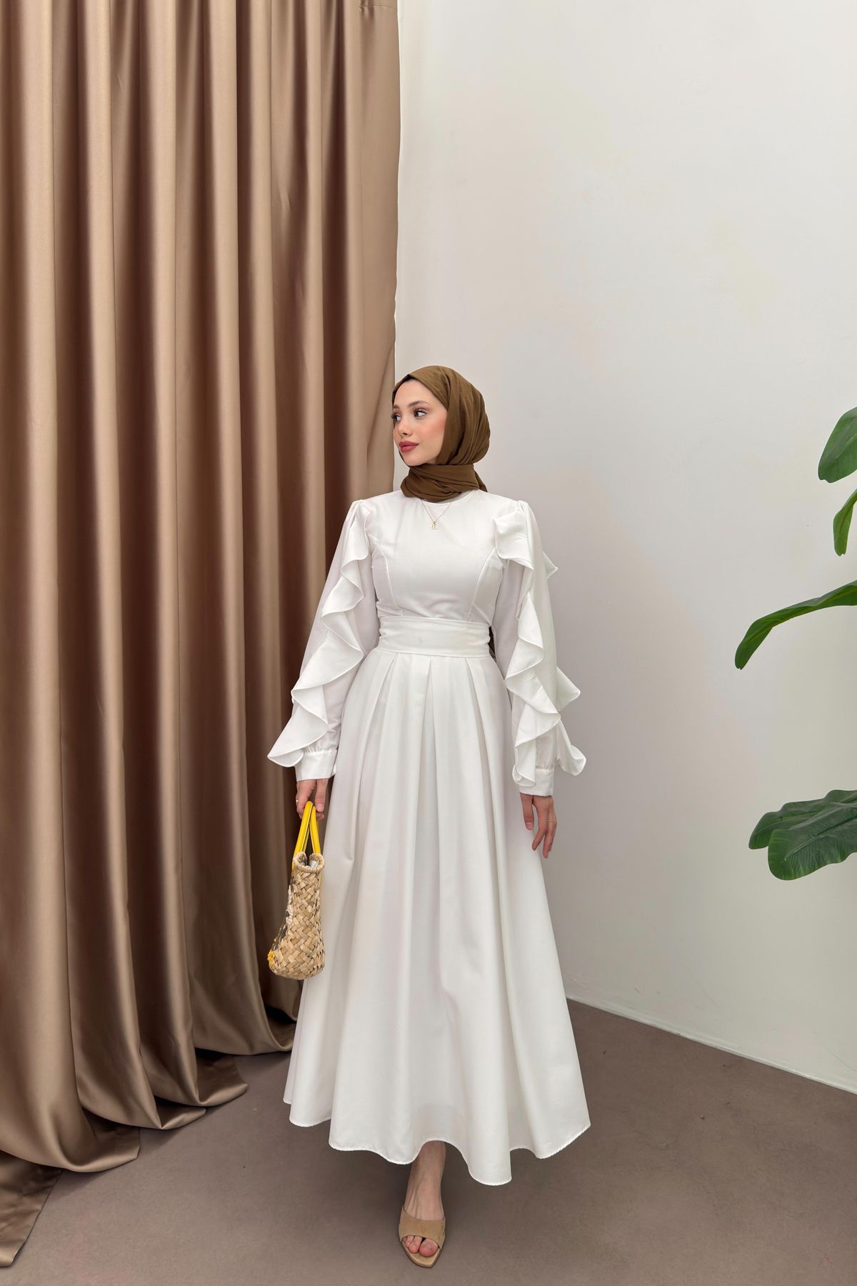 Butik Fırfır detaylı elbise