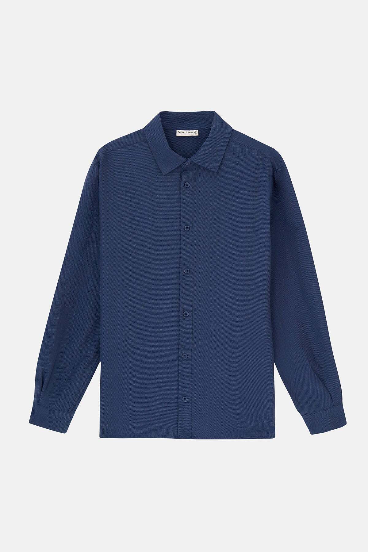 Reflect Studio Basic TENCEL™ Uzunkollu Gömlek - Lacivert