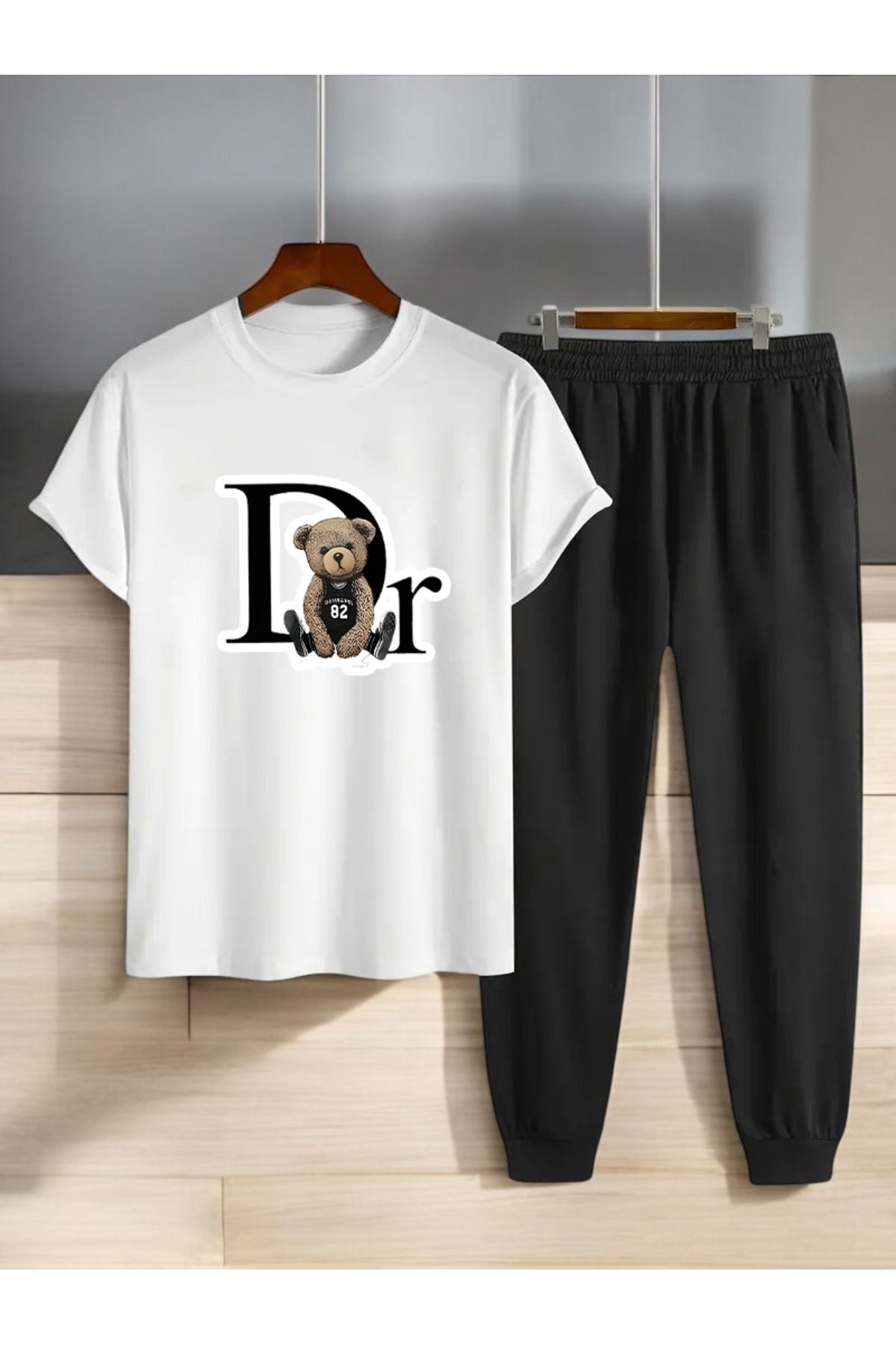 uyguntarz Unisex Dr: AYI Tasarım Basklı Tshirt Eşofman Takımı