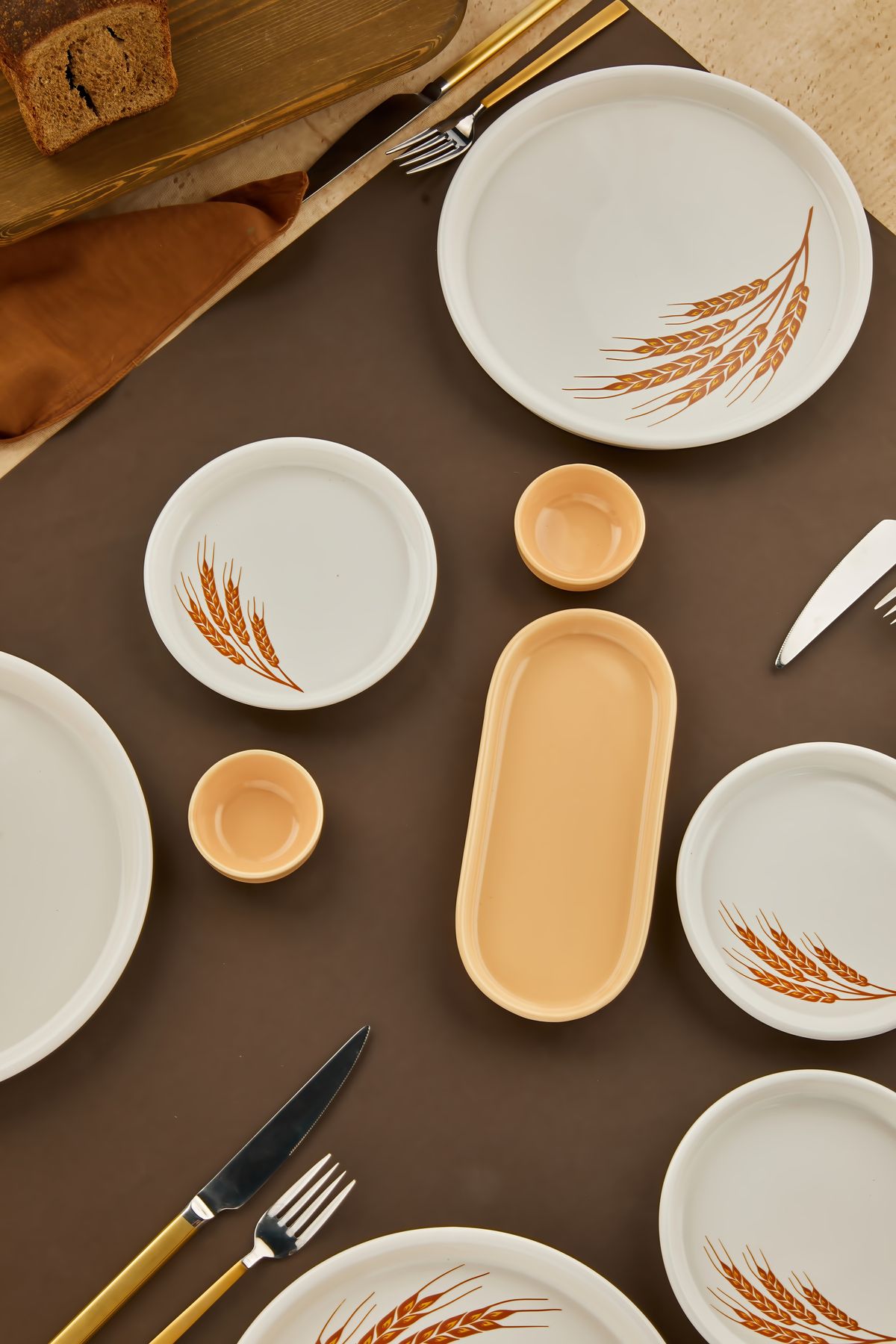 Akkoyunlu home-Başak 18 Piece Ceramic Breakfast Set Breakfast Set for 6 People Luxury Ceramic 5