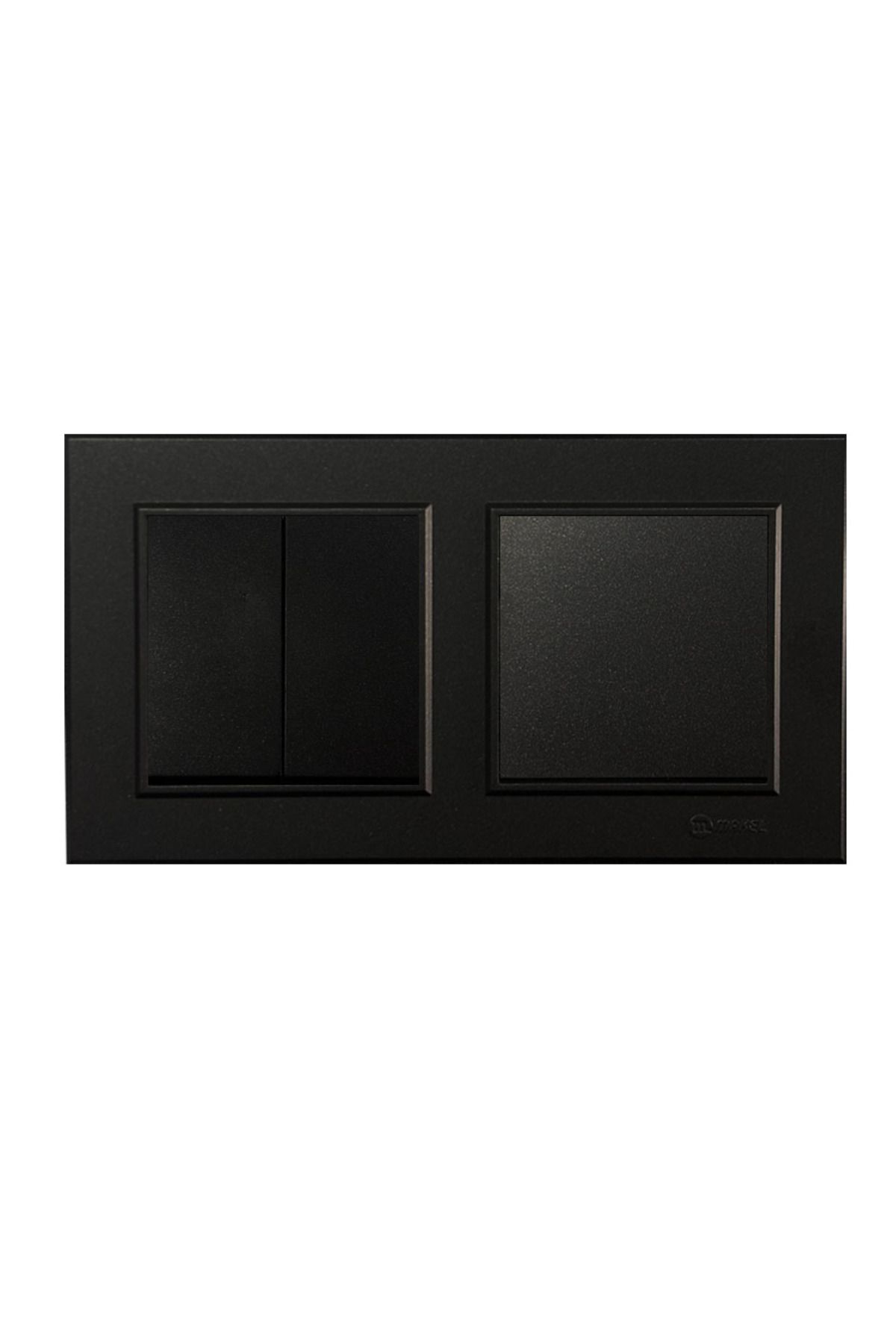 MAKEL-Karea Black Set of 2 Switch + Commutator (Dual) Switch 1