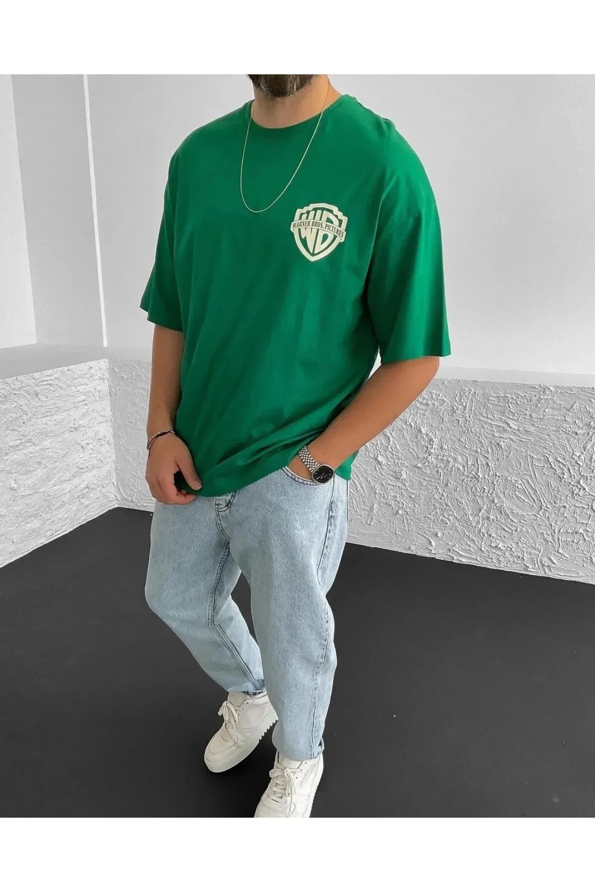 Koklonmoda Büyük Beden Unisex Warner Bros Baskılı Oversize T-Shirt