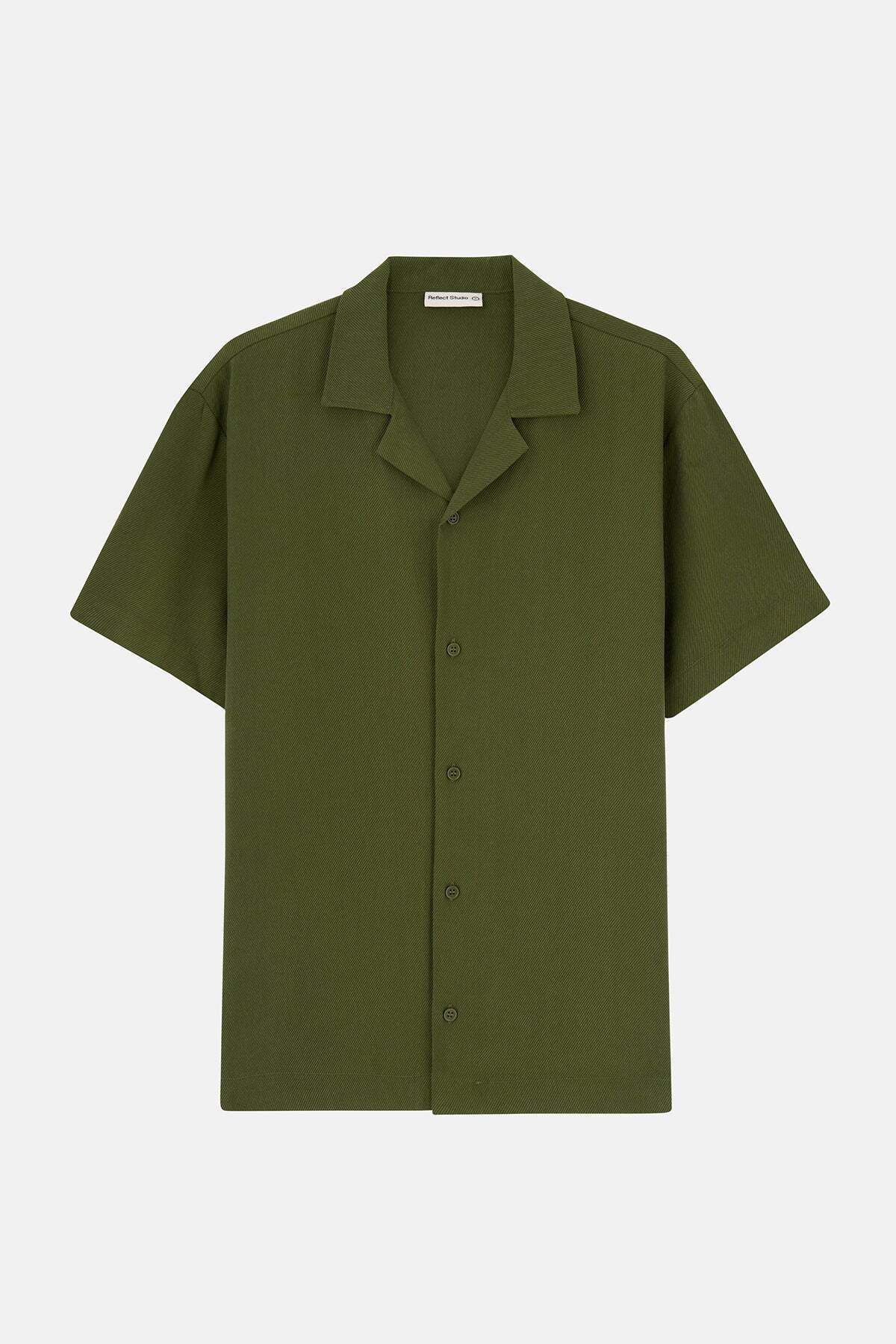 Reflect Studio Basic TENCEL™ Kısakollu Gömlek - Haki