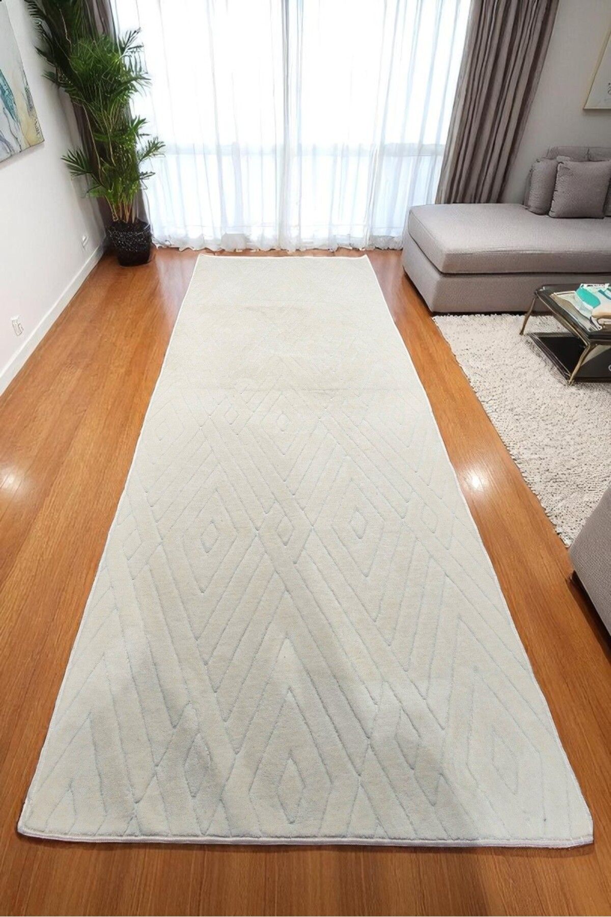 Faiend Yıkanabilir pamuklu İskandinav Tarzı Premium Puffy Peluş Yolluk – Salon ve Koridor Halısı (72)