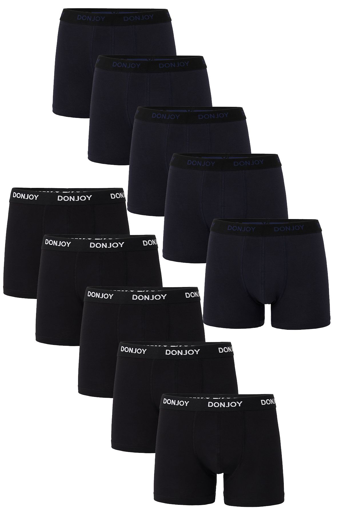 don joy Erkek 10'lu Pamuklu Penye Beli Lastikli Boxer