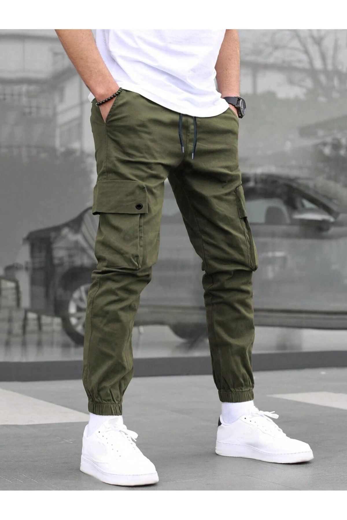 WKM Erkek Kargo Cepli Gabardin Slim Fit Pantolon