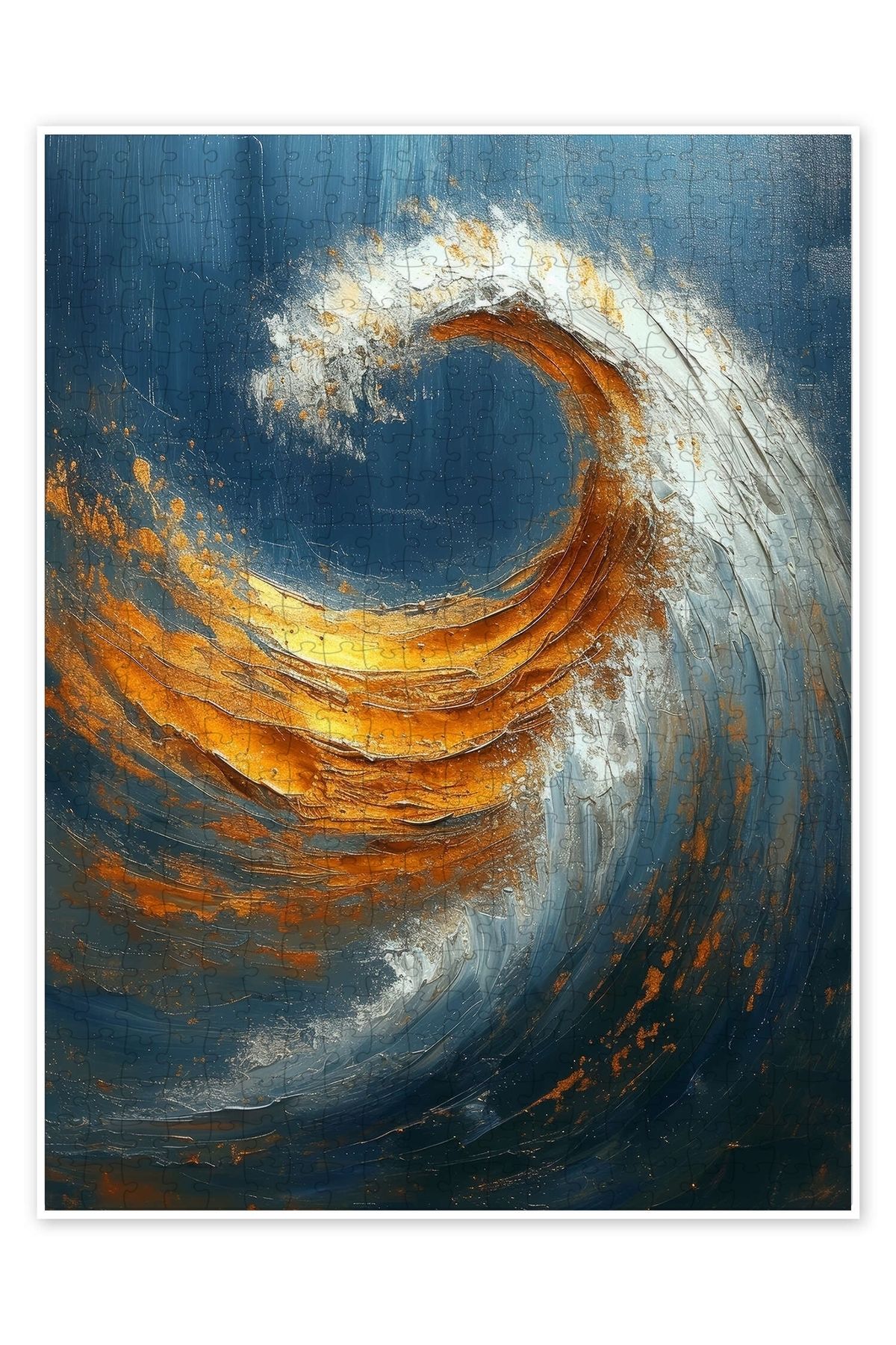 Jeronkarji Altın Dalga II 500 Parça Puzzle Yapboz Bohem Soyut Sanat Temalı