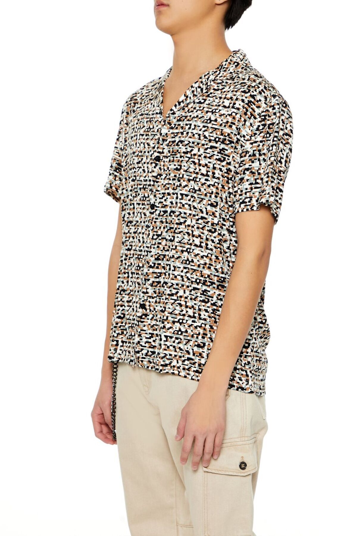 Forever 21 Desenli Kısa Kollu Gömlek