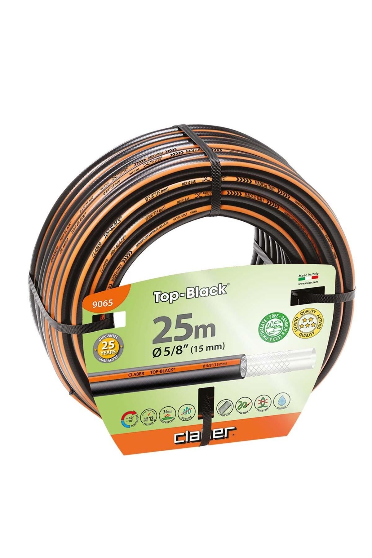 CLABER 9065 Top Black Sulama Hortumu, 25 M, 5/8