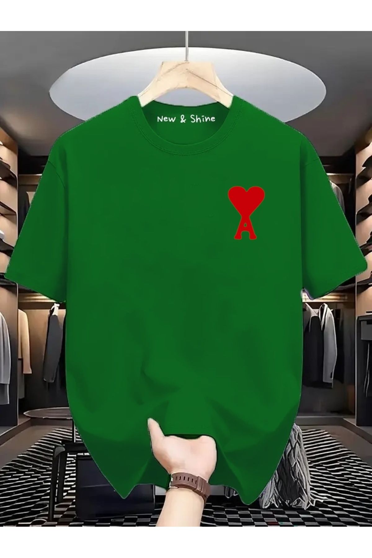 New Shine A Harfi Baskılı Oversize T-Shirt