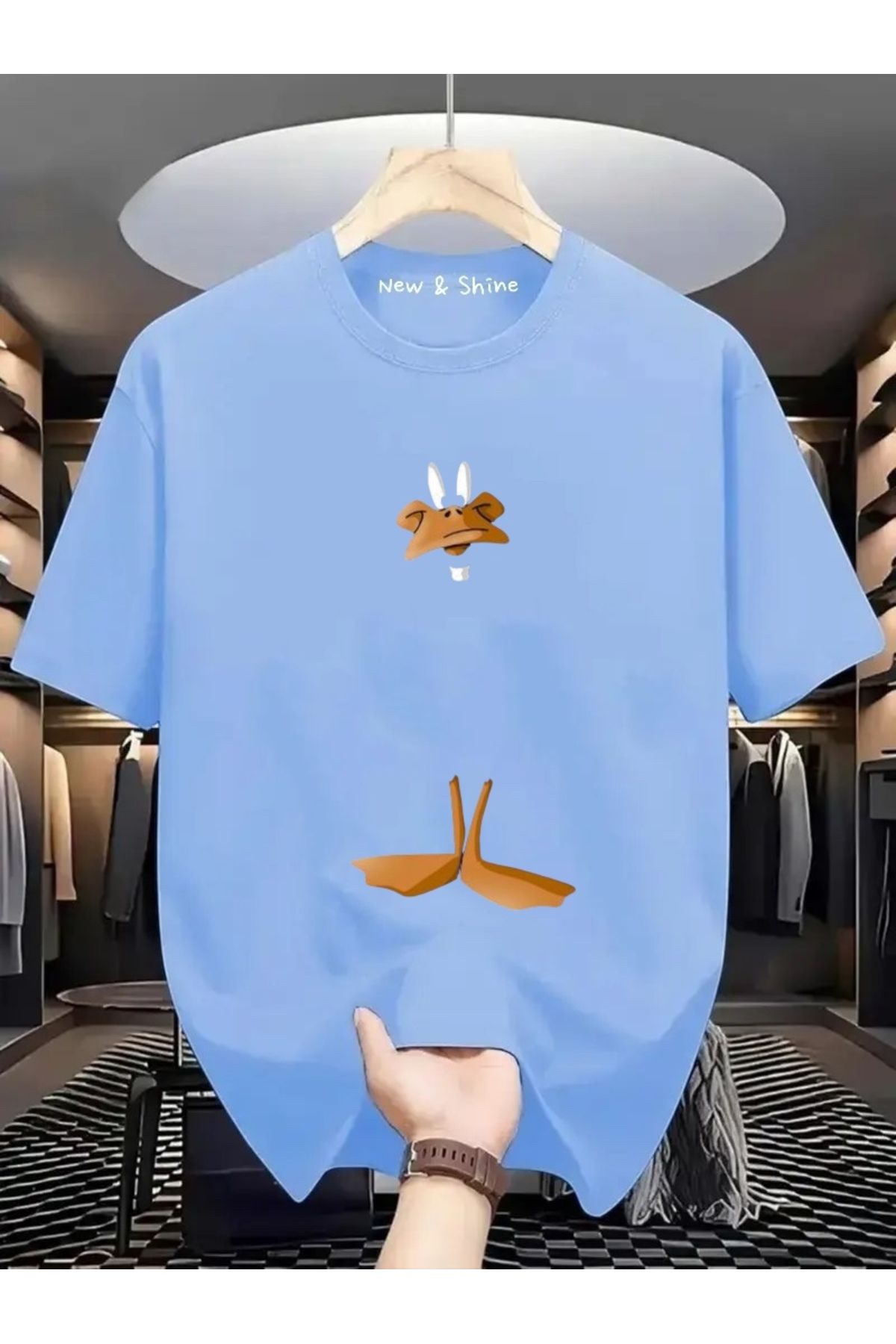 New Shine Duffy Duck Baskılı Oversize T-Shirt