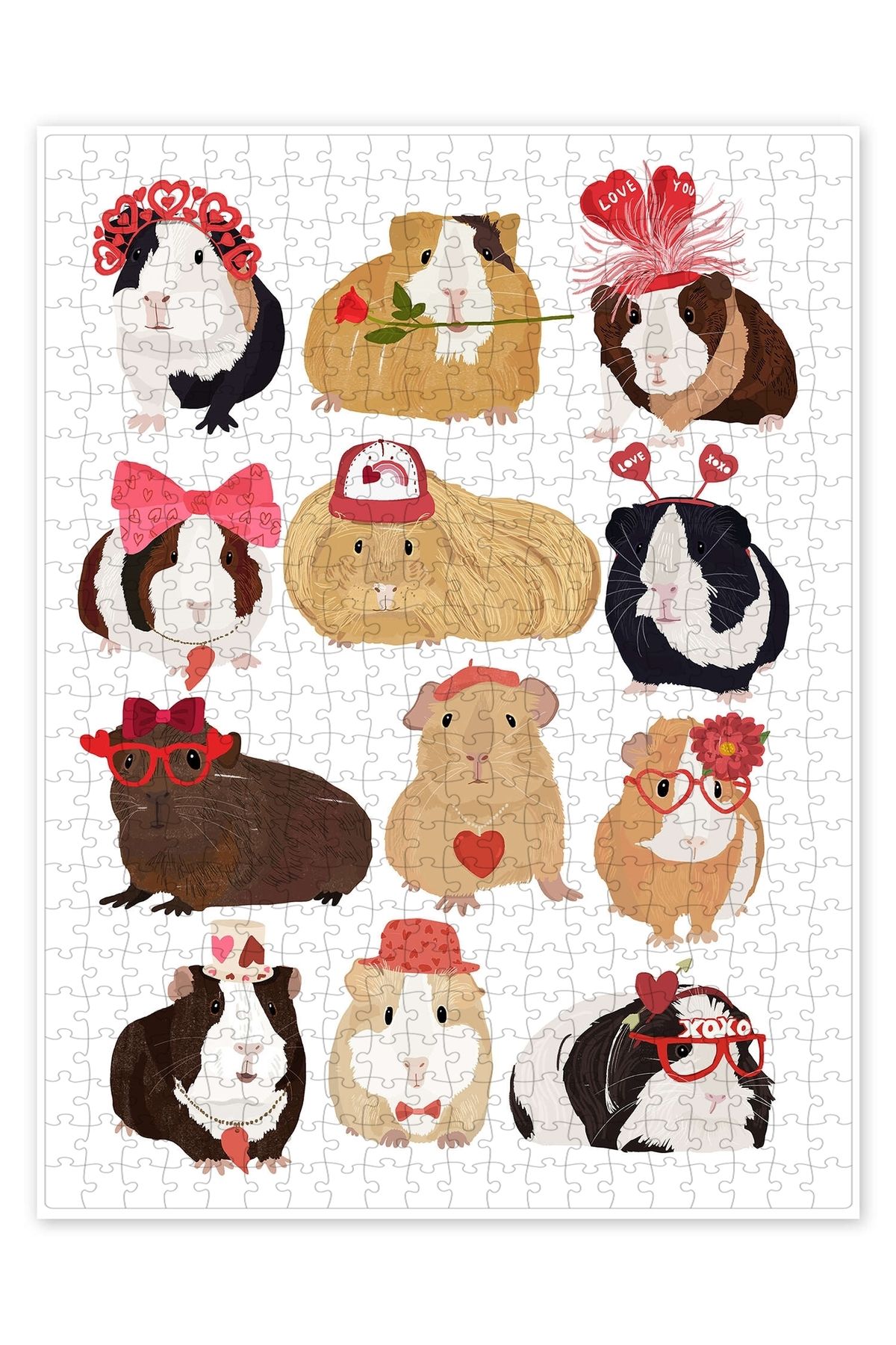 Jeronkarji Kobayları Sev 500 Parça Puzzle Yapboz Kedi Köpek Temalı Doğa ve Orman Hayvanları