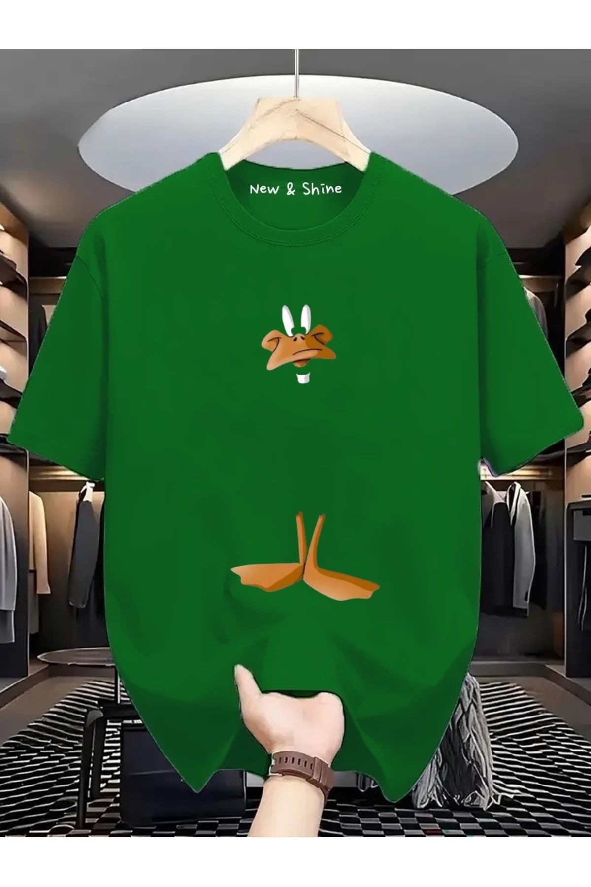 New Shine Duffy Duck Baskılı Oversize T-Shirt