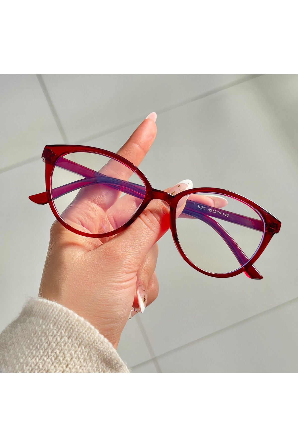 MONAL Lily Mavi Işık Korumalı Gözlük Unisex Cateye Optik Uyumlu Camları Değişebilir