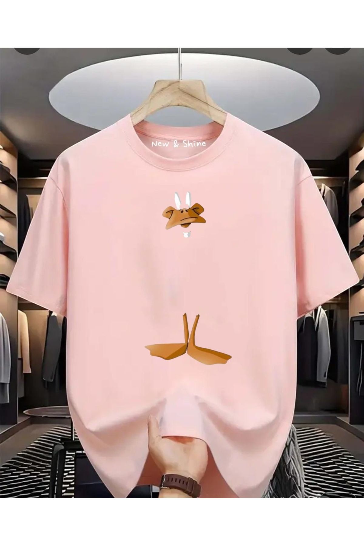 New Shine Duffy Duck Baskılı Oversize T-Shirt