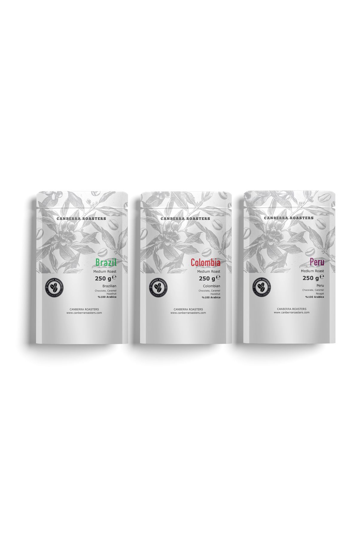 Canberra Roasters Canberra 3'lü Paket Medium Roast Kahve Çekirdeği 250 gr x3