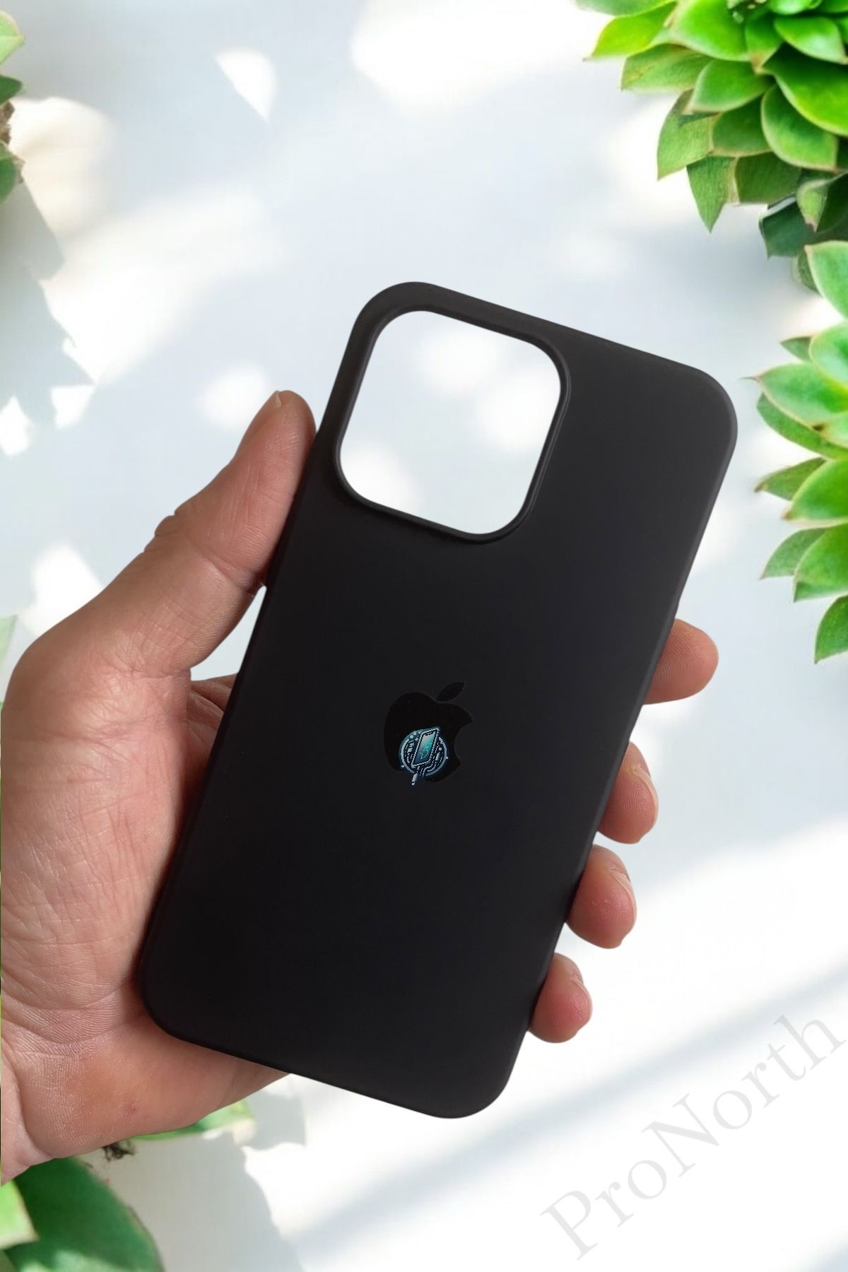 ProNorth Apple IPhone 13 Pro Uyumlu Kılıf Logolu Lansman Soft Yumuşak Içi Kadife Silikon Kapak