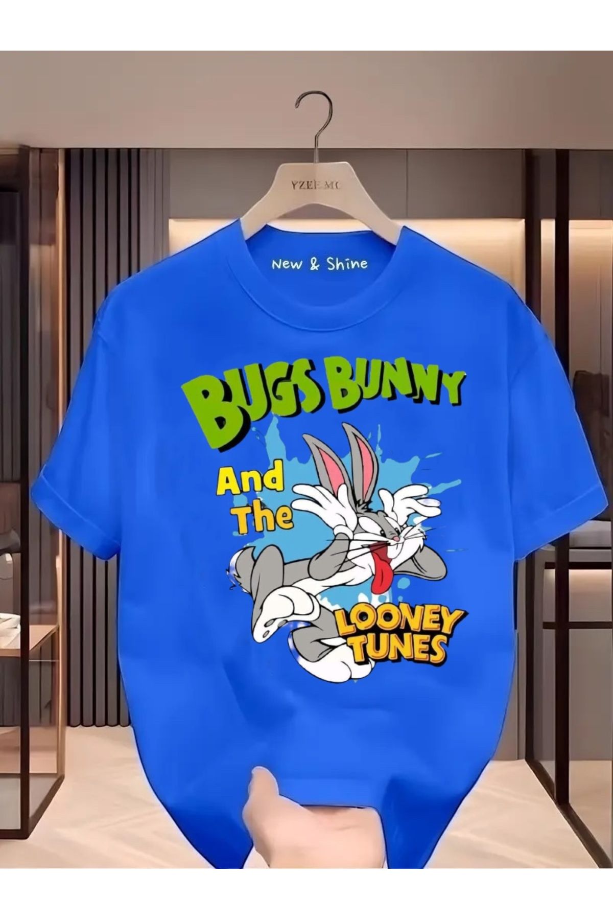 New Shine Bugs Bunny Baskılı Oversize T-Shirt