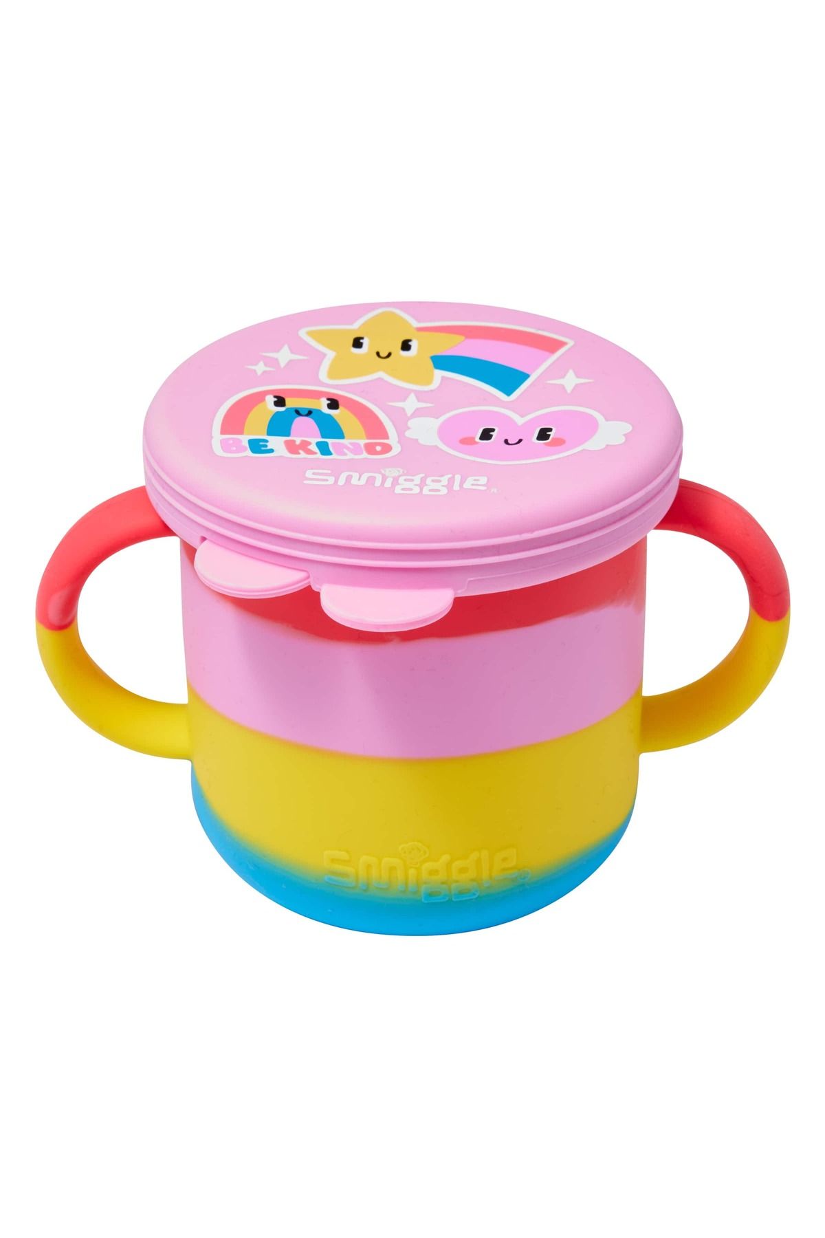 SMIGGLE Gökkuşağı Desenli Silikon Atıştırmalık Bardak Kap %100 Plastiksiz