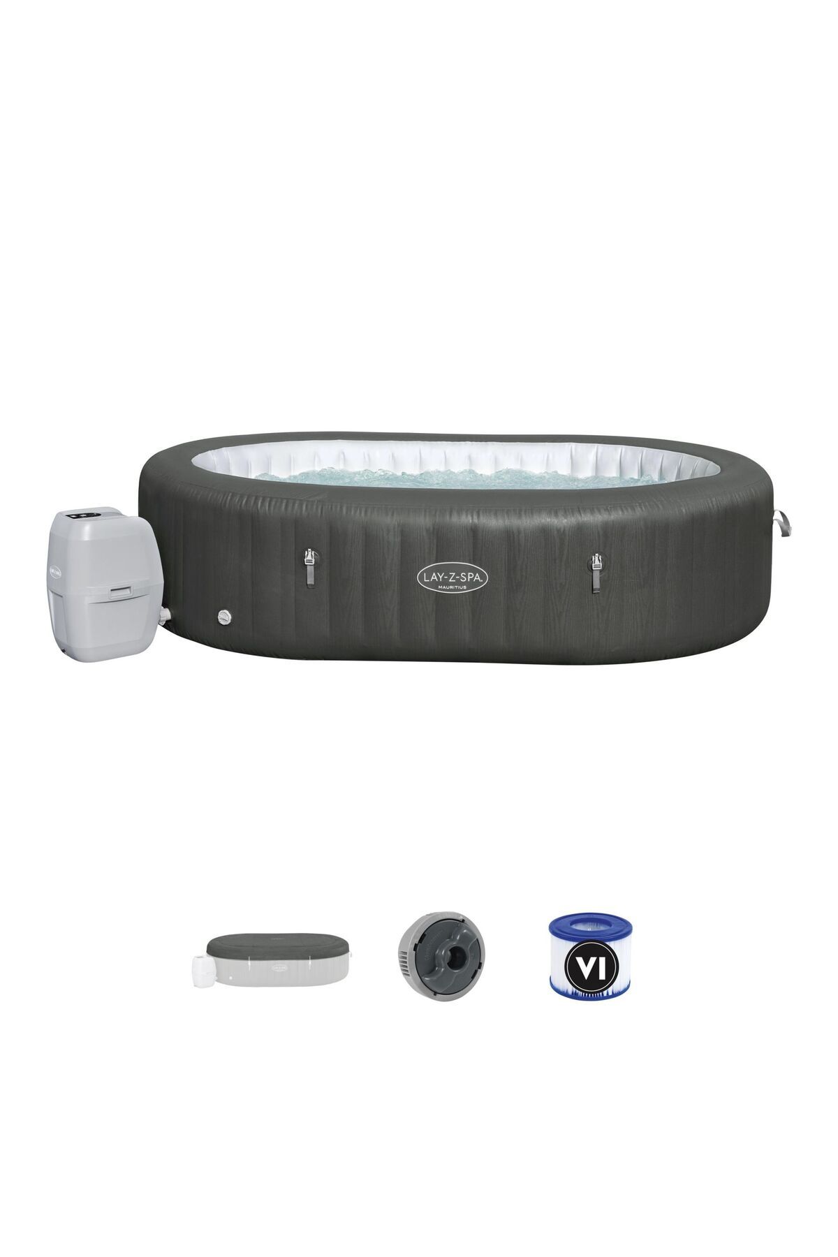 BESTWAY Lay-Z-Spa® 60067 Mauritius Smart AirJet™ Şişme Spa Havuzu, 5-7 kişilik